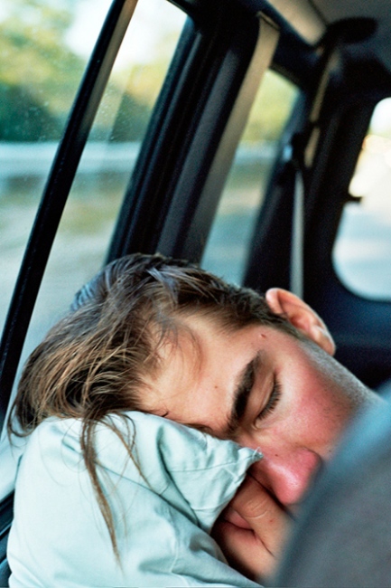Image from A Banner Year -  Denis fell asleep on the way home, Seekonk, MA 