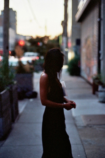 Image from X: A Banner Year -  Monica outside of the wedding, Brooklyn, NY 