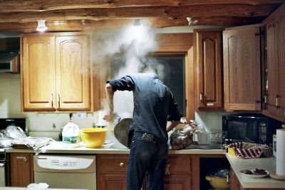 Image from VI: Afterwards -  Charlie straining dinner, Upstate New York 