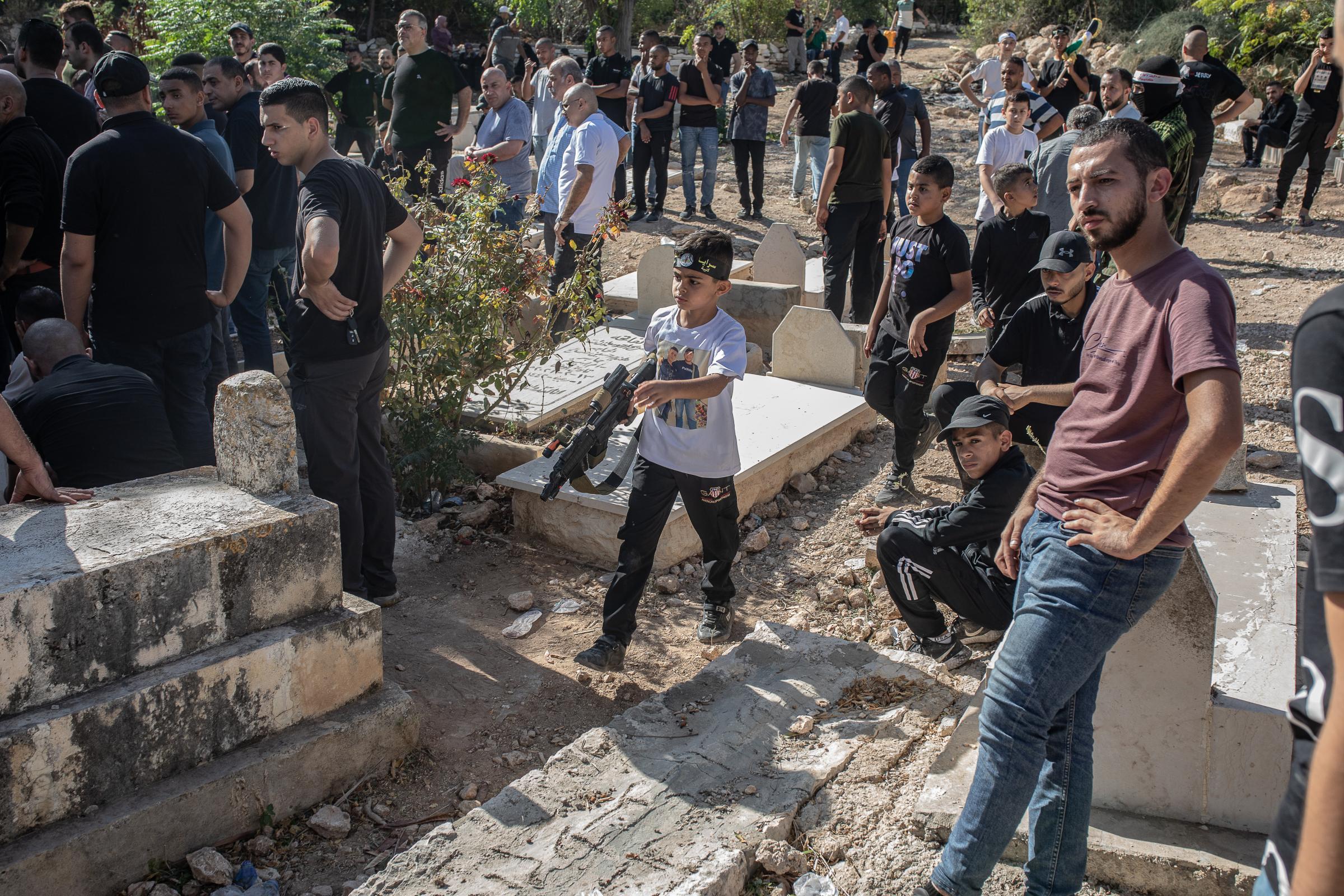 hamas - westbank  - Tulkarem refugee camp (occupied West Bank)- November 7, 2023. Funeral for the four palestinians...