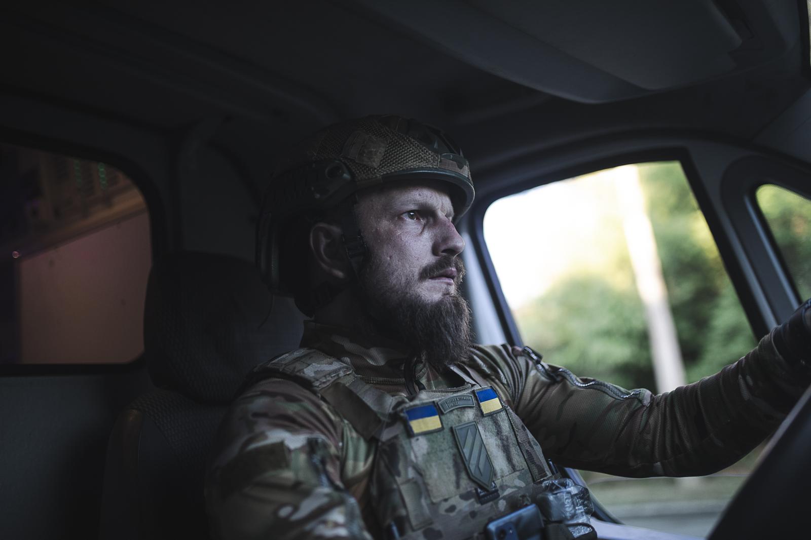 Lifeline - DONBAS, UKRAINE - JULY 11: A driver of a military...