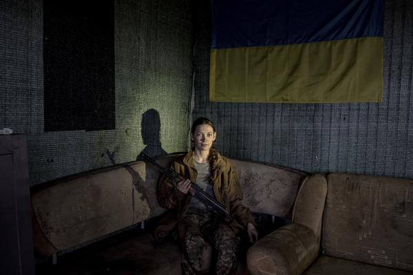 Image from Portrait 2023 - KYIV REGION, UKRAINE - July 22, 2023: Portrait of a young...