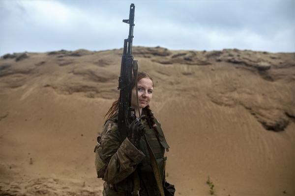 Image from Portrait 2023 - KYIV, UKRAINE - July 24, 2023: Civilians, mostly women,...