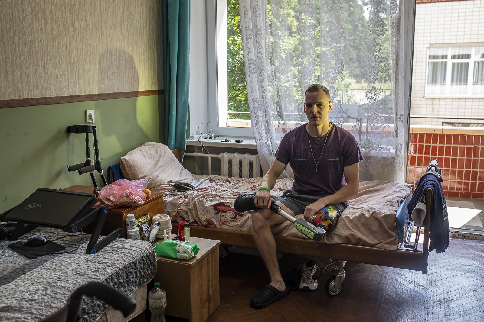 Walking wounded: a journey of recovery and hope - KYIV OBLAST, UKRAINE - JULY 21: The soldier portrayed...