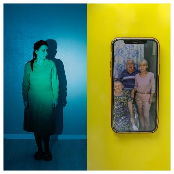 March 30-31, 2022. Larissa (40), was living in Odessa. She is now in Moldova without her father Vladimir (87), her mother Elena (85) they left Mykolaiv to stay in Odessa with Olga, sister of her mother. Photo by Gian Marco Benedetto/Anadolu
