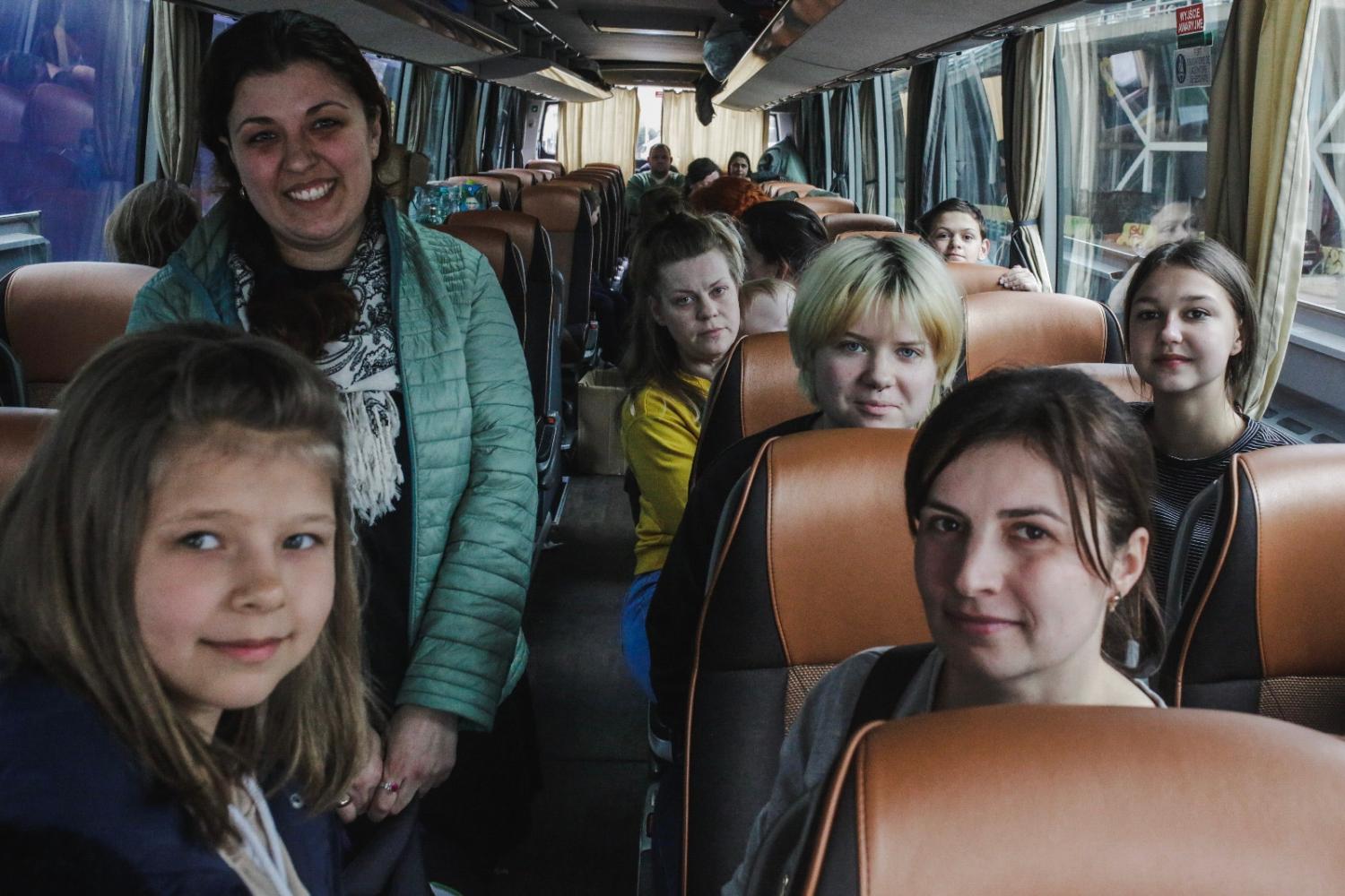 Anadolu/Getty - Refugees from Ukraine arrive in Barcelona