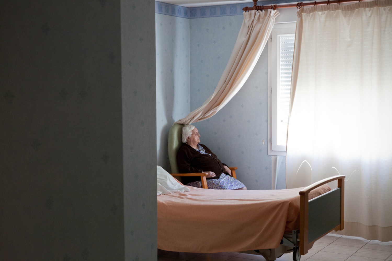 Living to Leave - Mrs Cesira Bertand at her room. Enclos Saint CÃ©saire,...