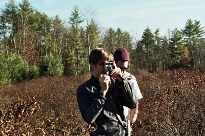 Image from IX: Dead Clade Walking -  Denis and Malcolm in a field, Upstate New York 