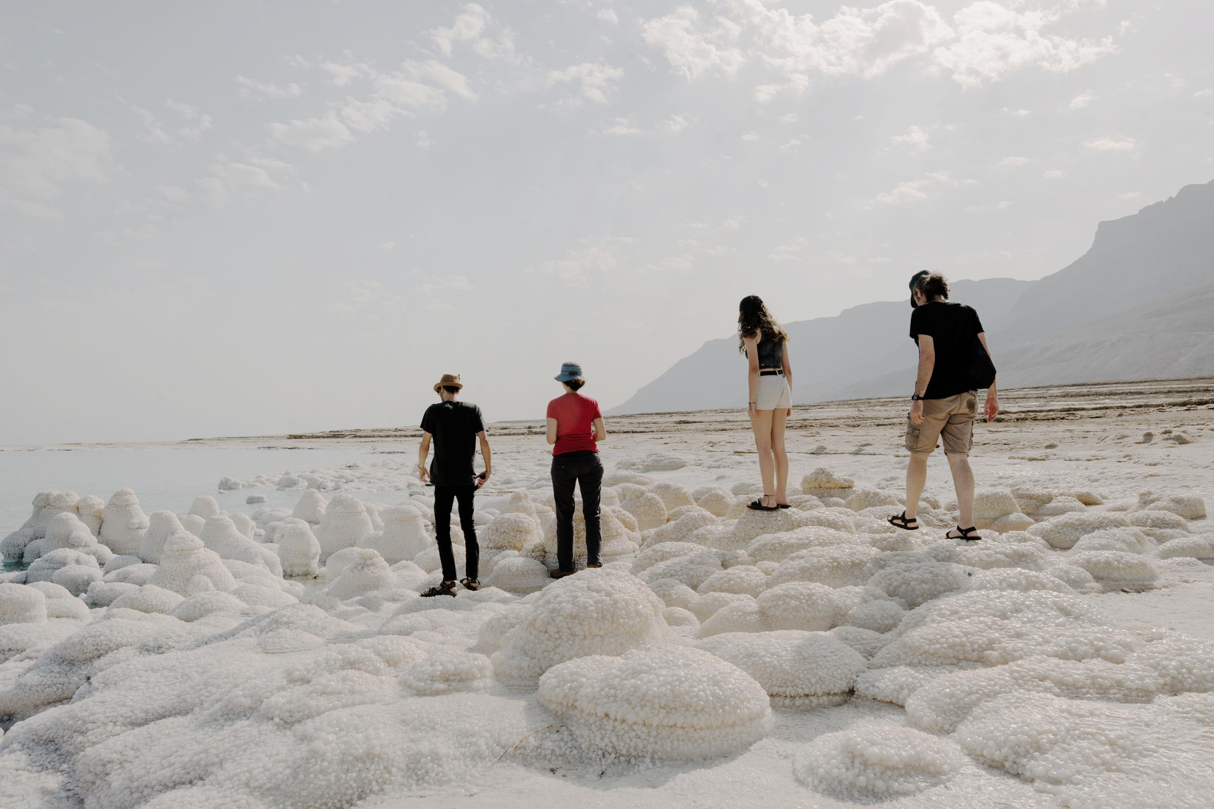 NPR - What is killing the Dead Sea? - Visitors, including Dead Sea researcher Yael Kiro from...