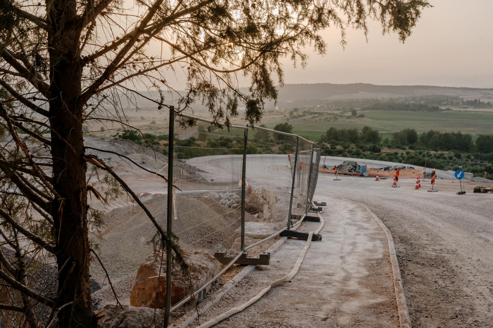 A new street under construction in Neve Shalom. 26 May 2024