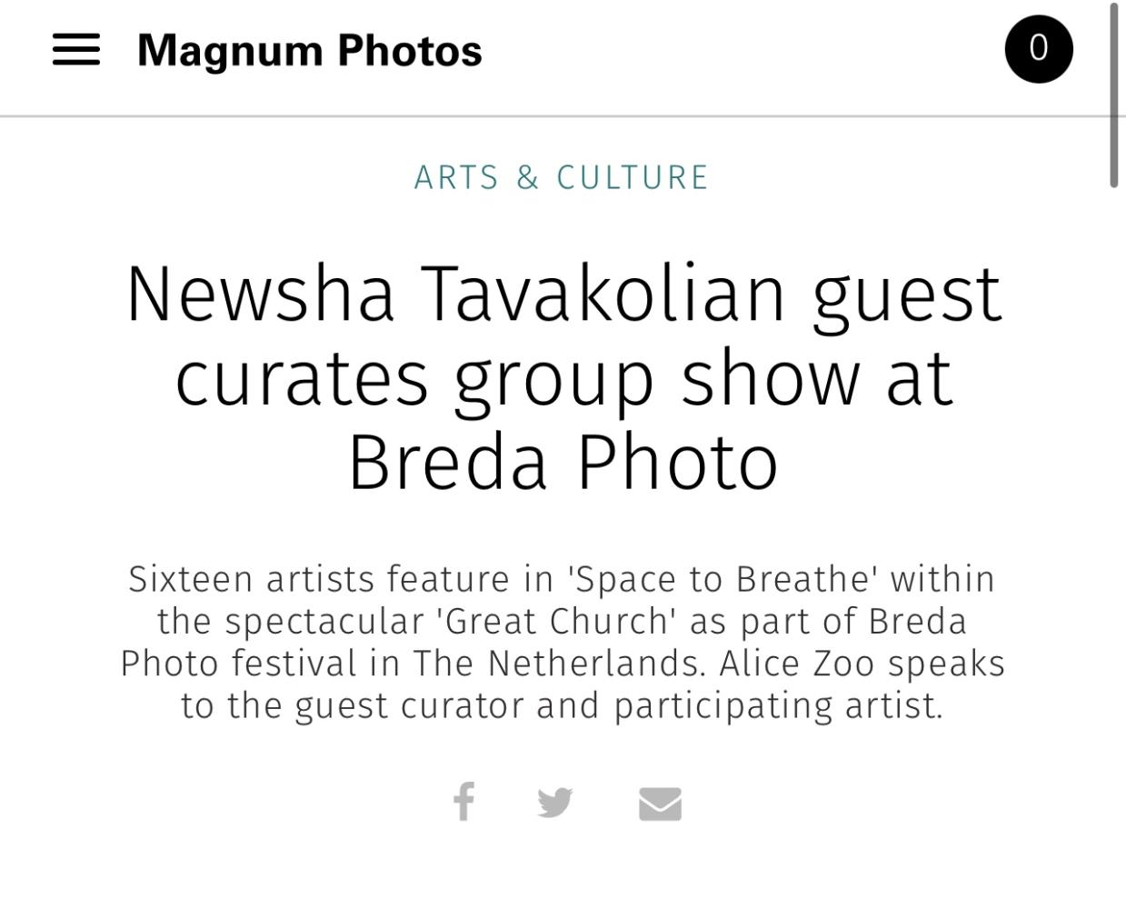 Magnum Photos_Newsha Tavakolian guest curates group show at Breda Photo