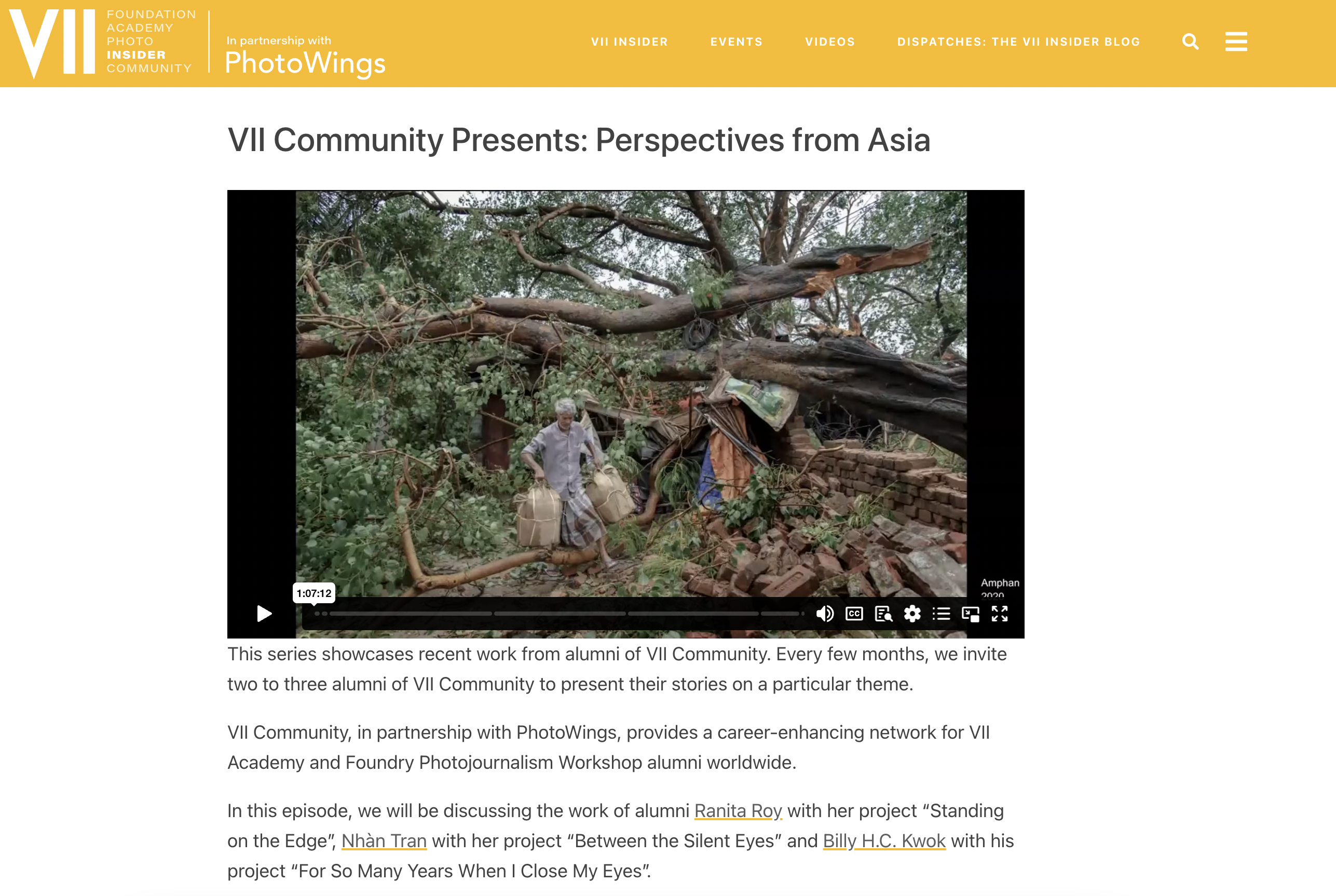 VII Community Presents: Perspectives from Asia - VII Foundation
