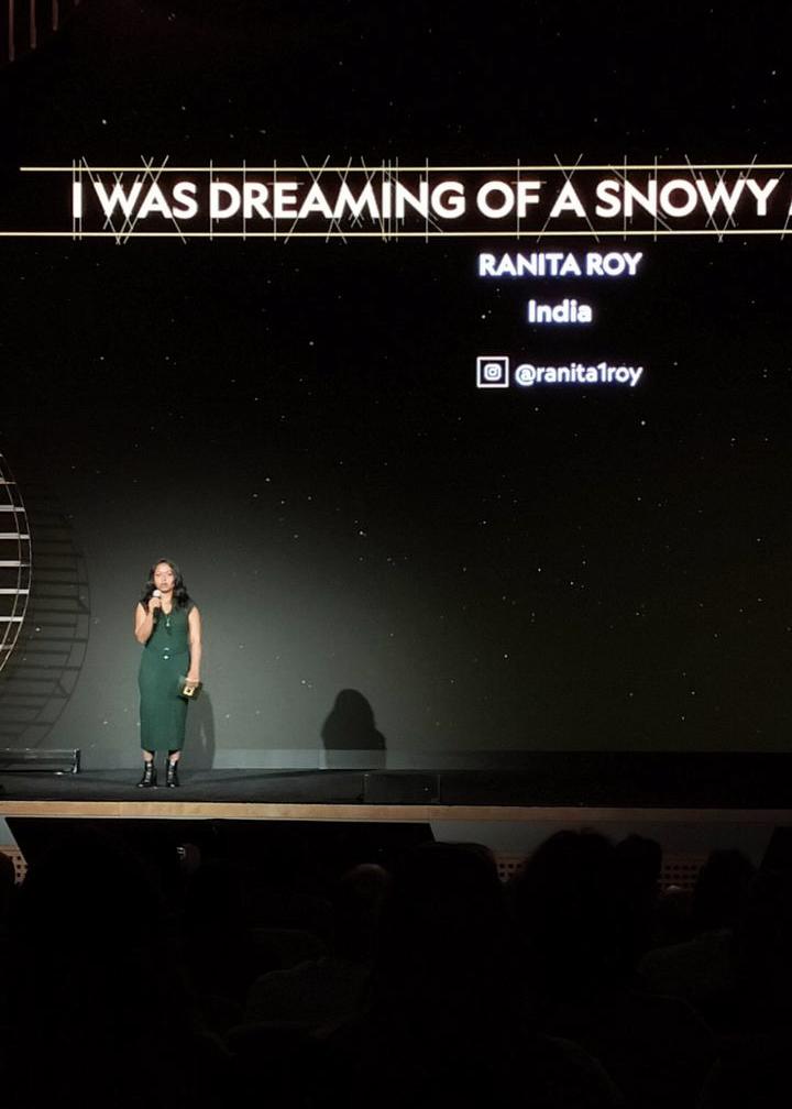 Ranita Roy presents on Work in progress at National Geographic Storyteller Summit in Washington DC