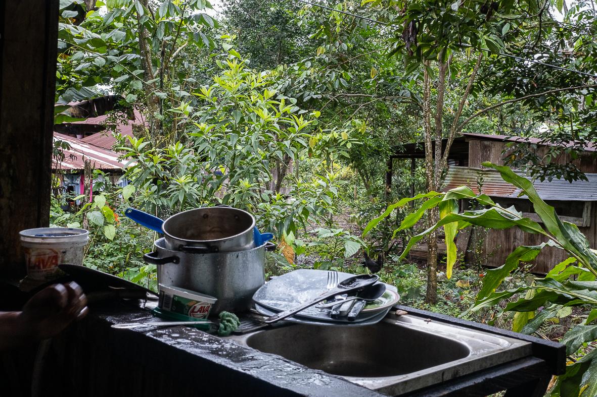 Sumak Kawsay: The Rights of Nature - As in most houses in the Amazone, the sink in the house...