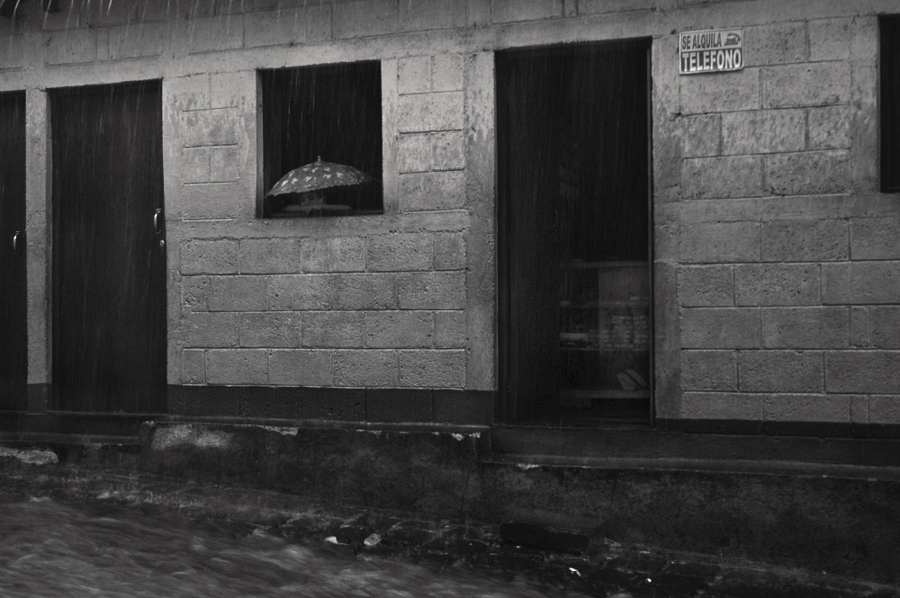  Main street&nbsp;in the rain, San Pedro, Guatemala 