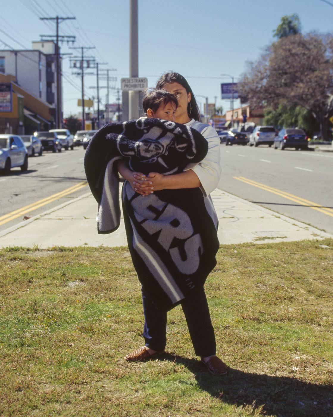  Crista and Fenix at the Median... pigment print 28 in. x 35 in. 