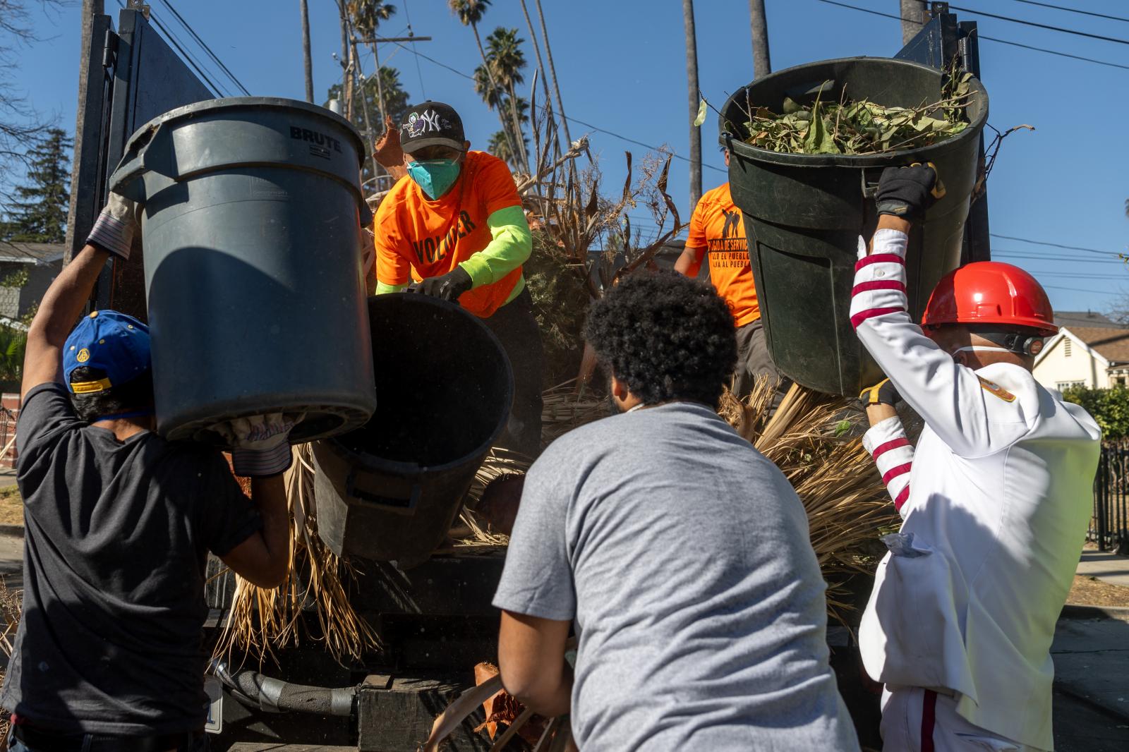 Volunteers with of one of the V...o prevent fires from spreading.