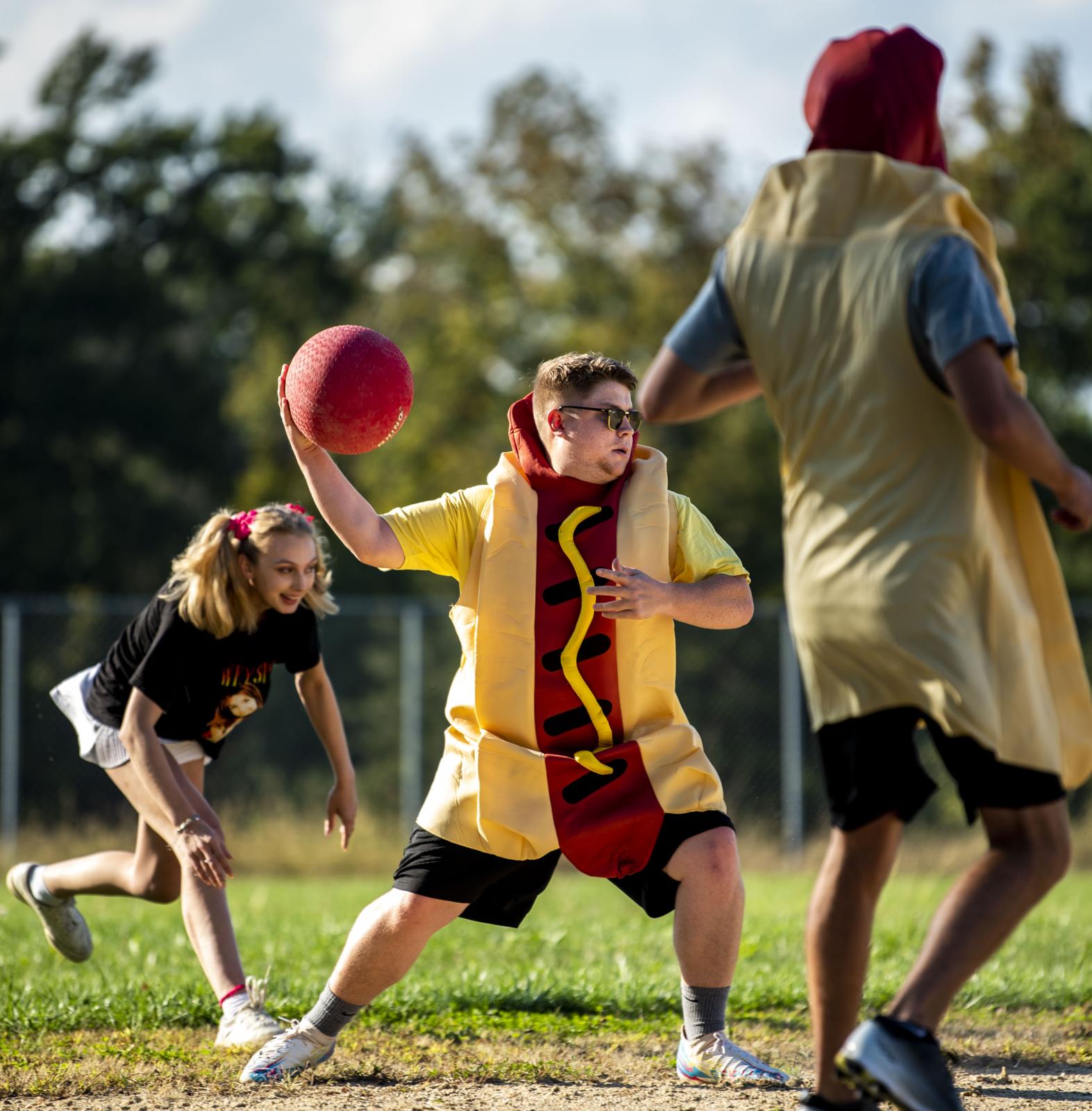 Brett Kenney throws the ball to the pitcher on Sunday, Oct. 10, 2021 at Mid-Missouri Kickball Field 2 in Columbia. Kenny and two others on the One...