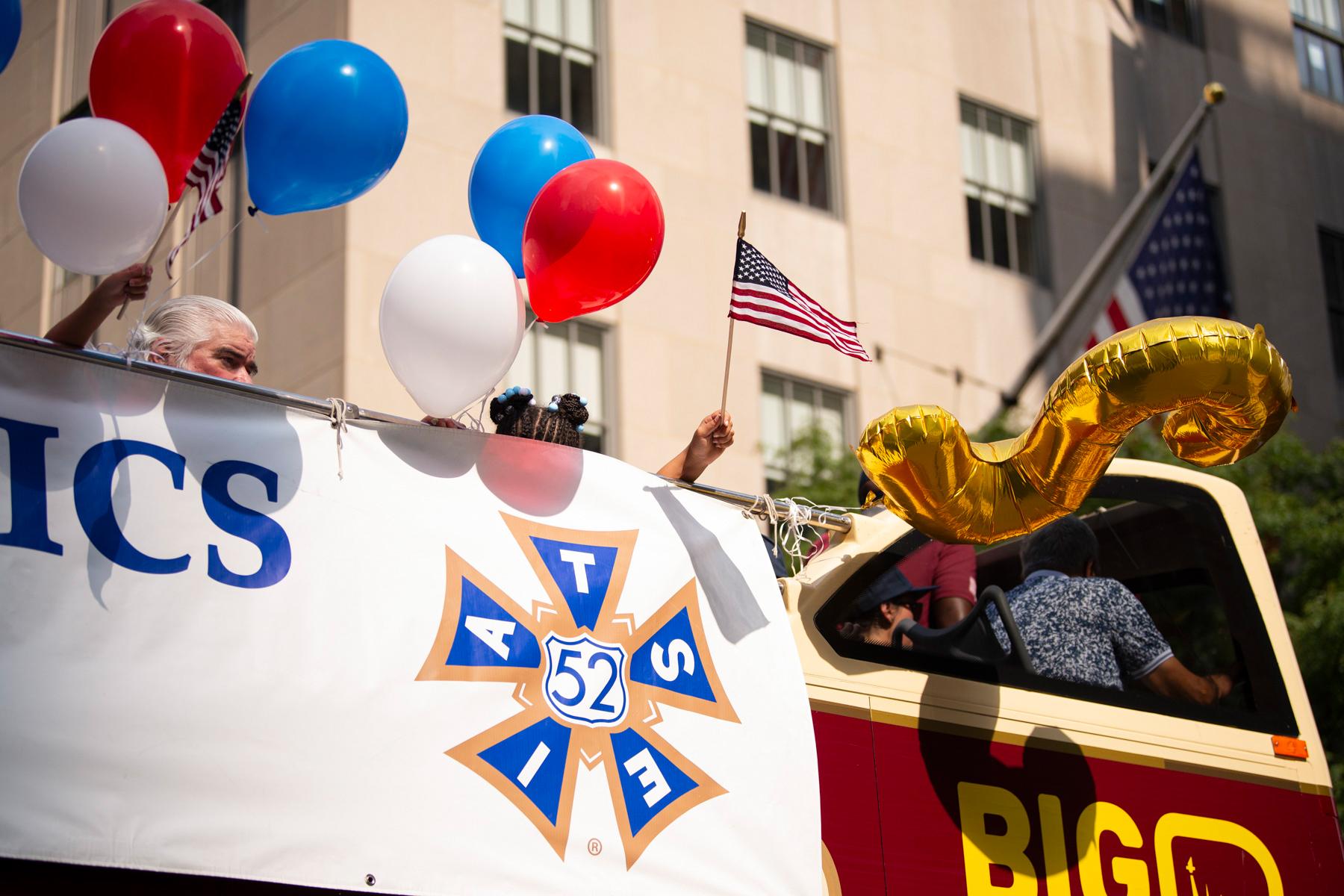 2023 New York City Labor Day Parade -  Members of the IATSE Local 52, the motion picture studio mechanics union, march on a union...