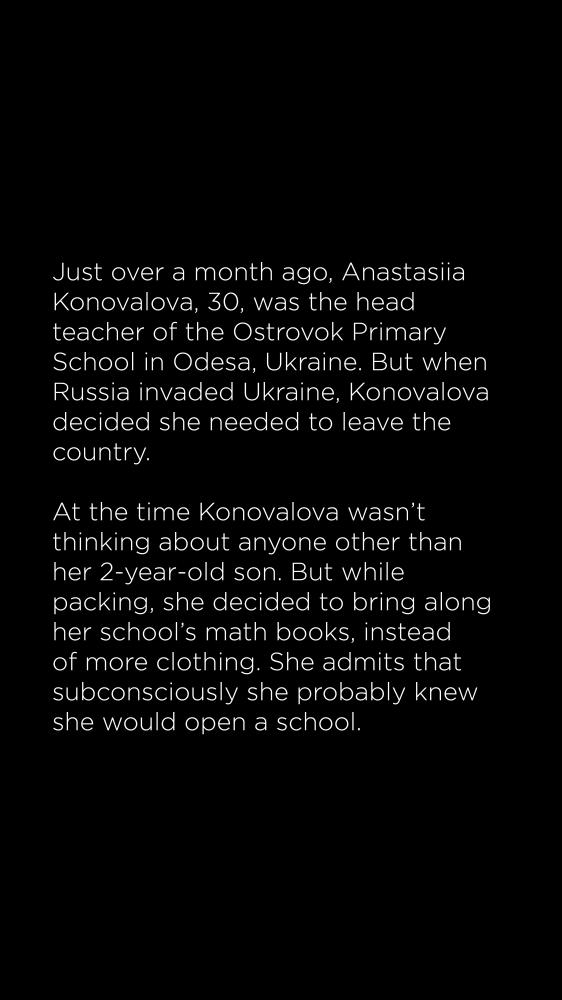 A teacher set up a school for Ukrainian refugee children in Romania