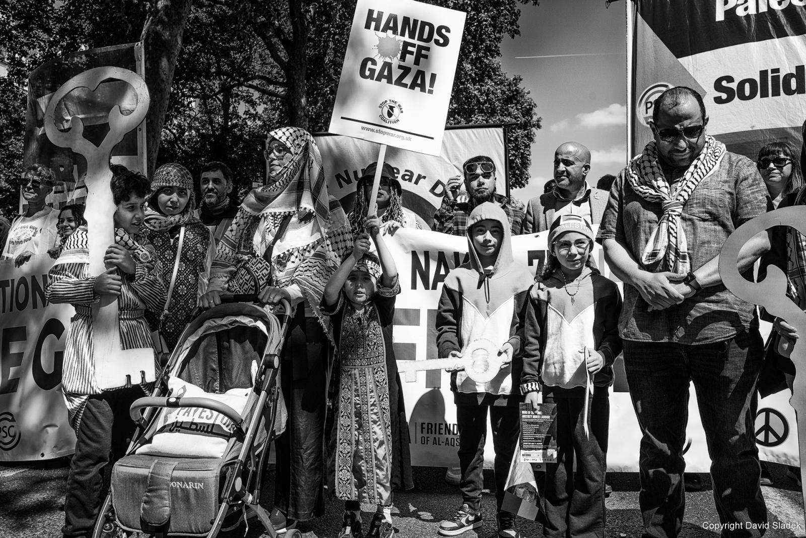 Free Palestine - 77 years of Nakba march. London, UK, 17/05/2025