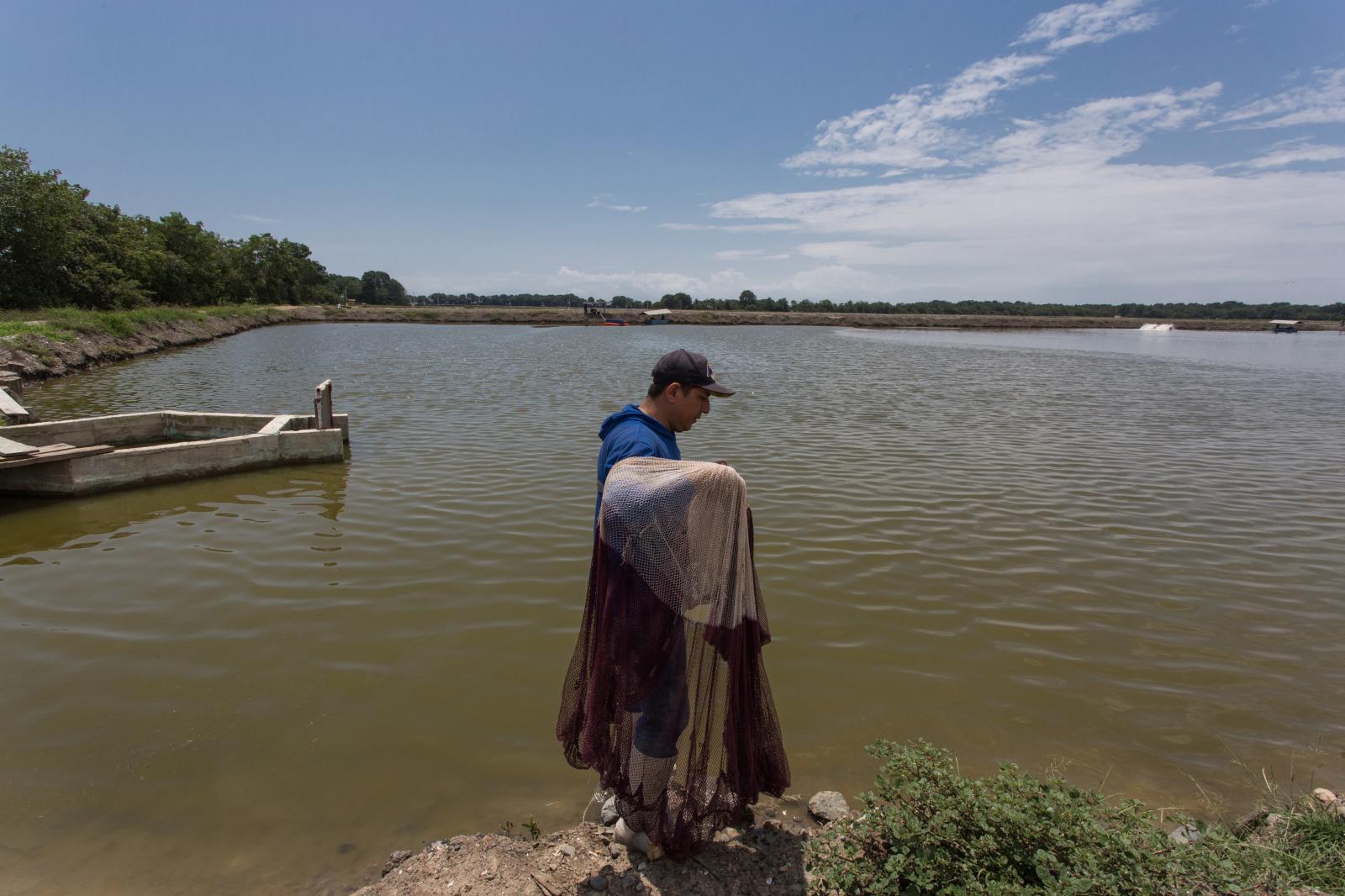 A worker prepares the fishing n...er: David Diaz Arcos/Bloomberg 