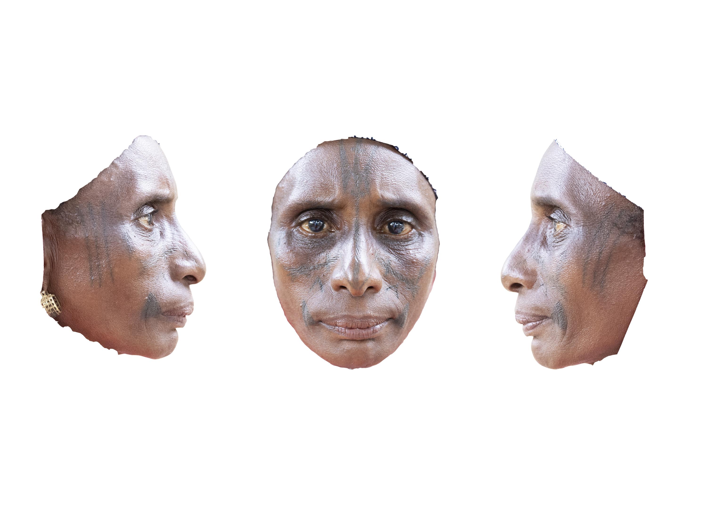 Kwalliya -The Evolution - Habiba's facial right view, front view and left view...