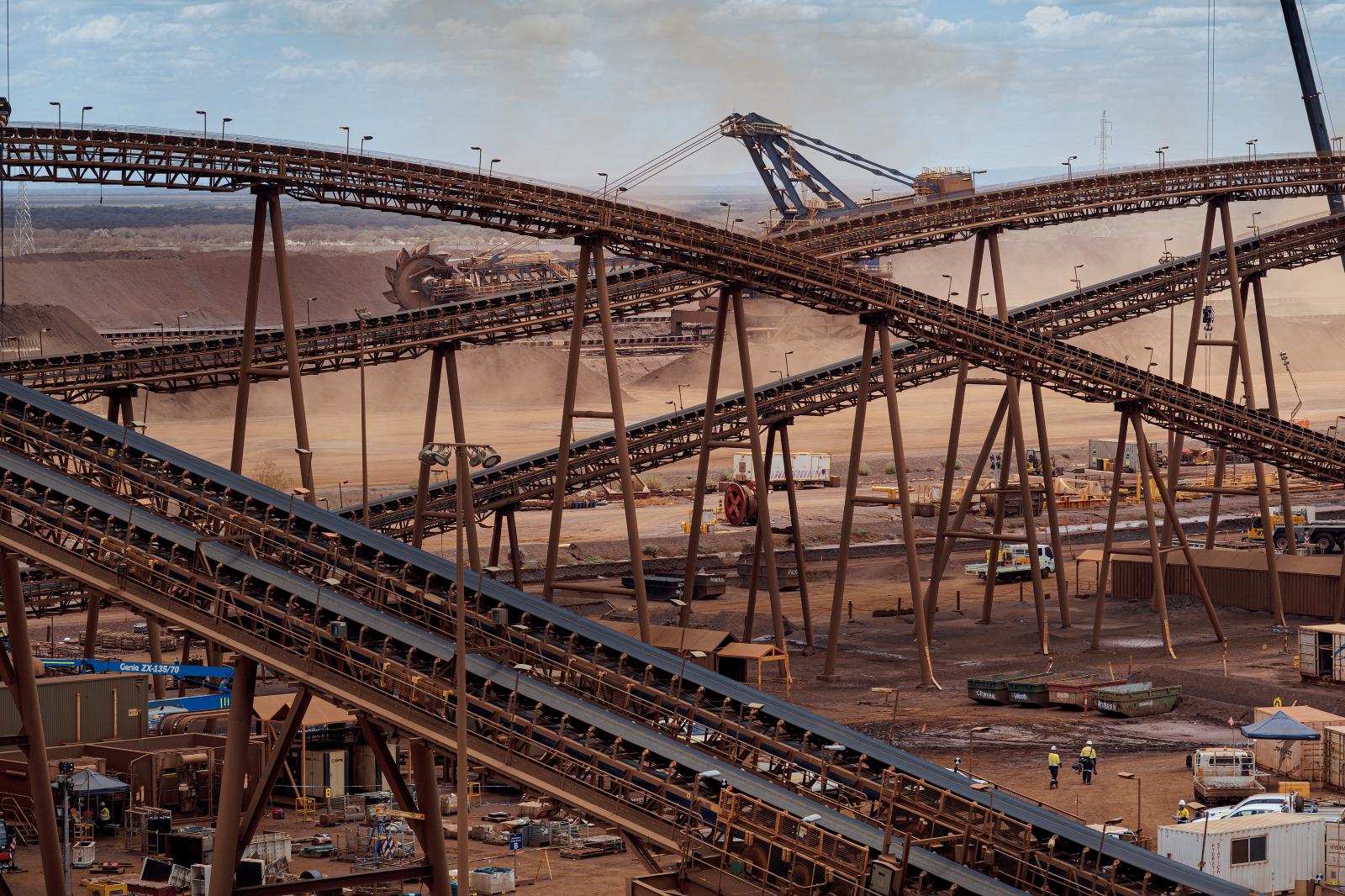 The overland conveyor used to t...ristmas Creek Western Australia