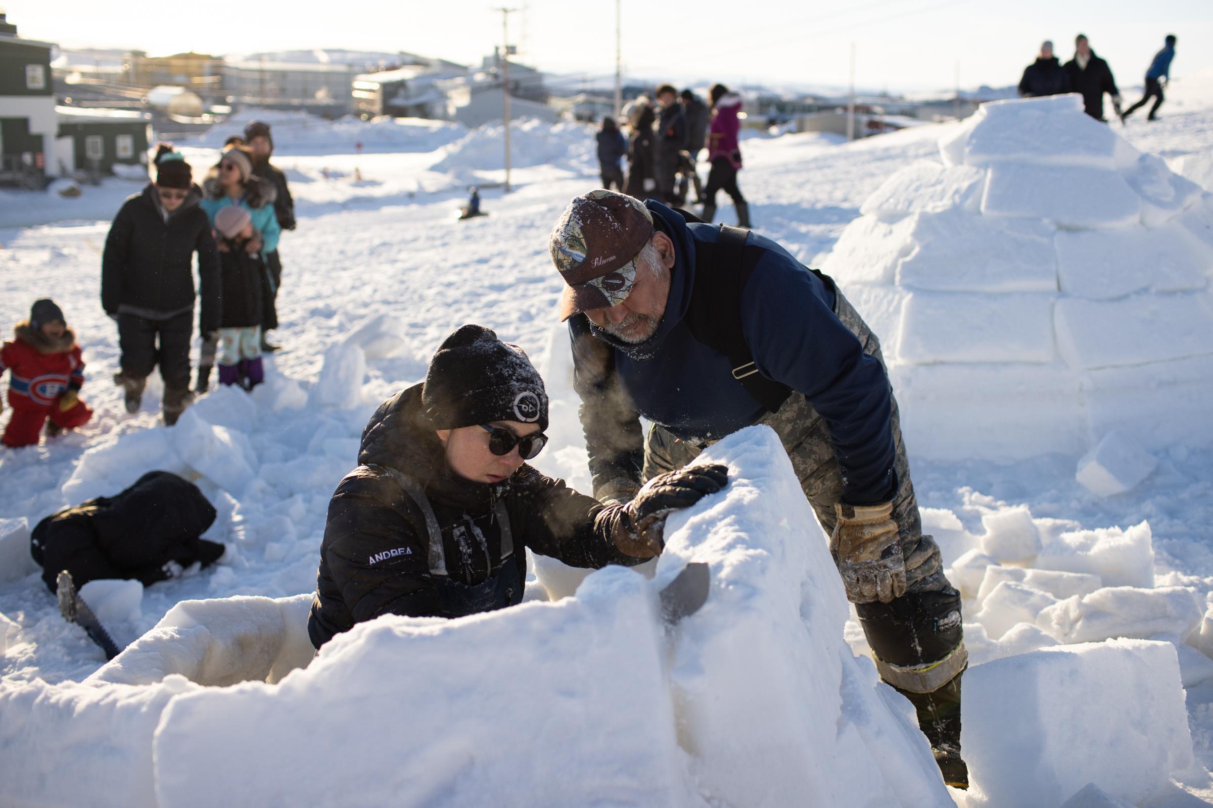 An Arctic blast - The Globe and Mail - Andrea Andersen gets help from another veteran igloo...