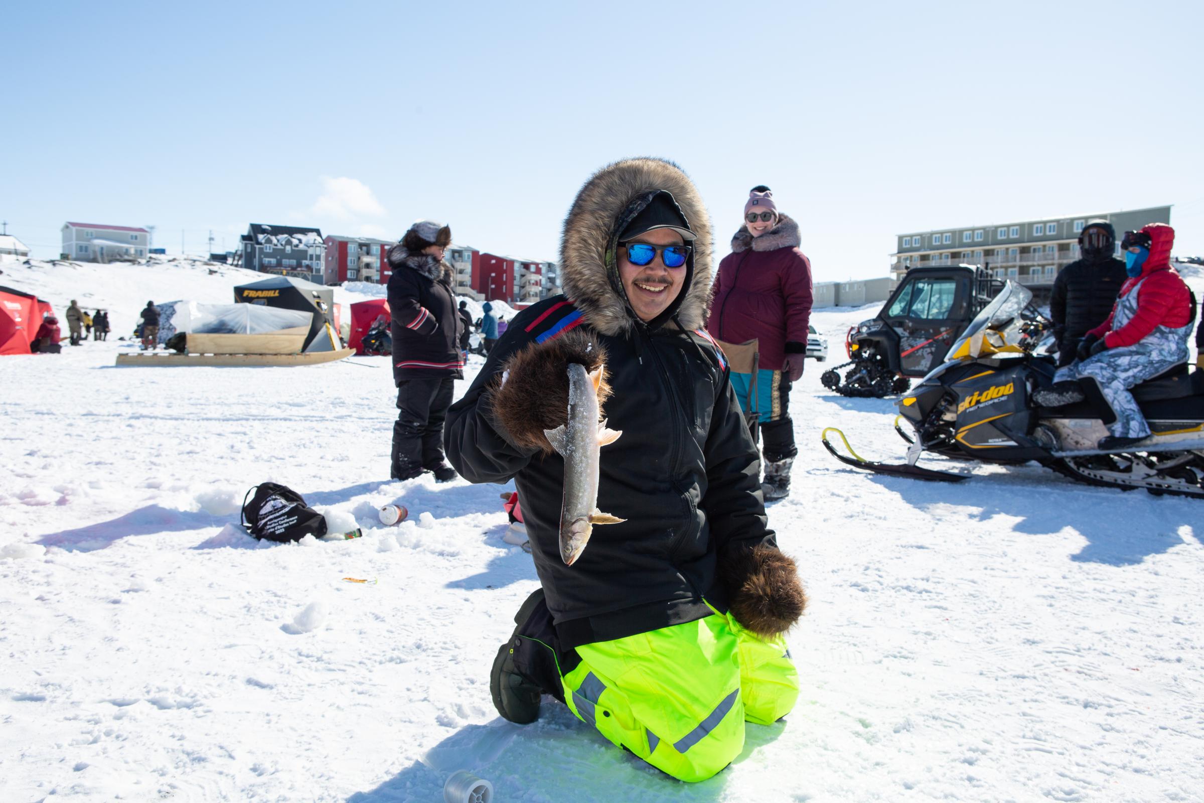 An Arctic blast - The Globe and Mail - Daniel Emmons poses with a small 18-inch arctic char...