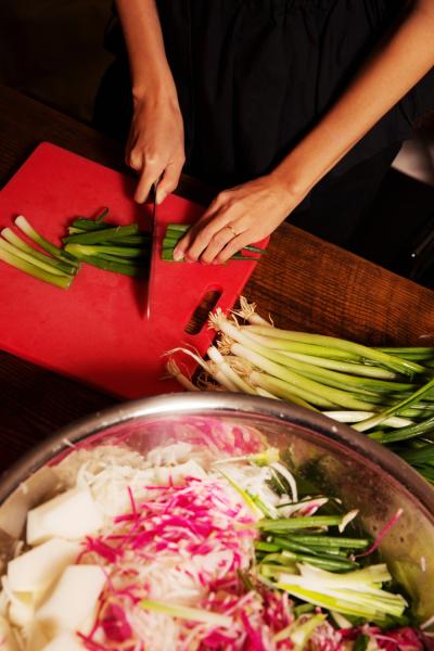 Brooklyn, New York - January 14, 2023: Korean American friends celebrate lunar new year by making Korean traditional foods ddukgook and kimchi in Brooklyn, New York. CREDIT: Mary Inhea Kang for The New York Times Brooklyn The United States
