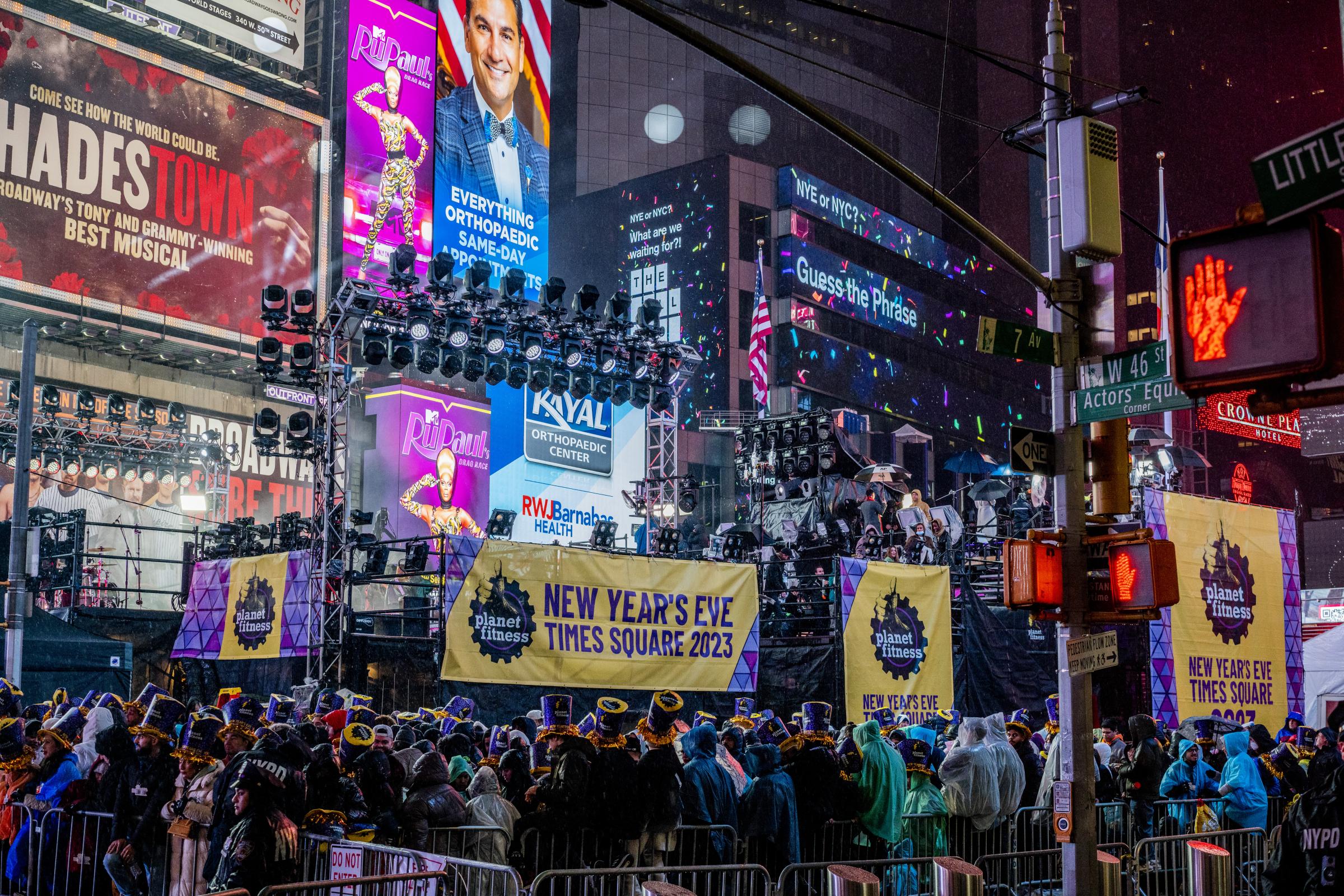 Times Square 2023 NYE Celebration - Times Square during the 2023 New Years Eve celebration in...