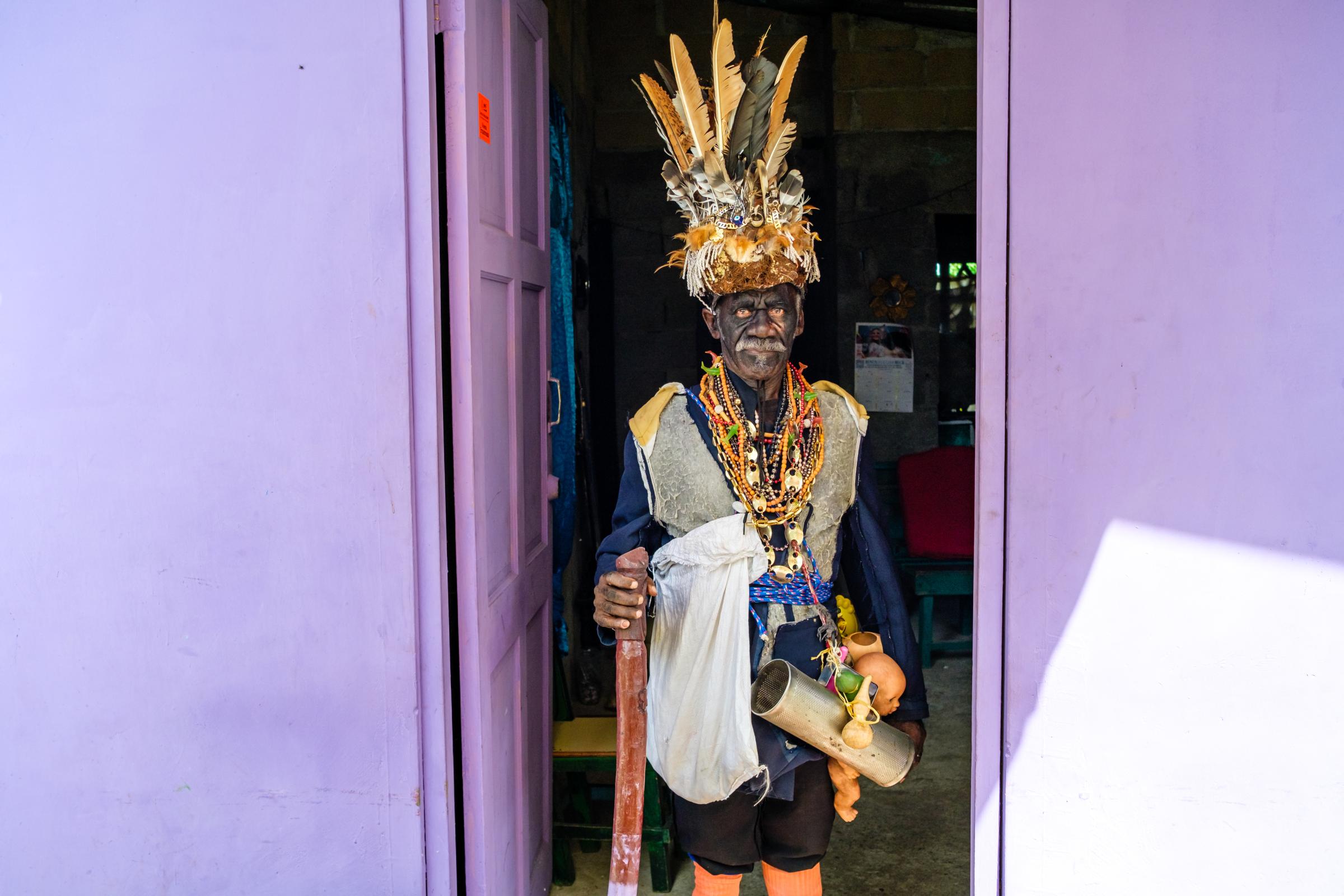 Congo Culture, Portobelo, Panama - Aranda  posing as Congo. Congo traditions in Panama...