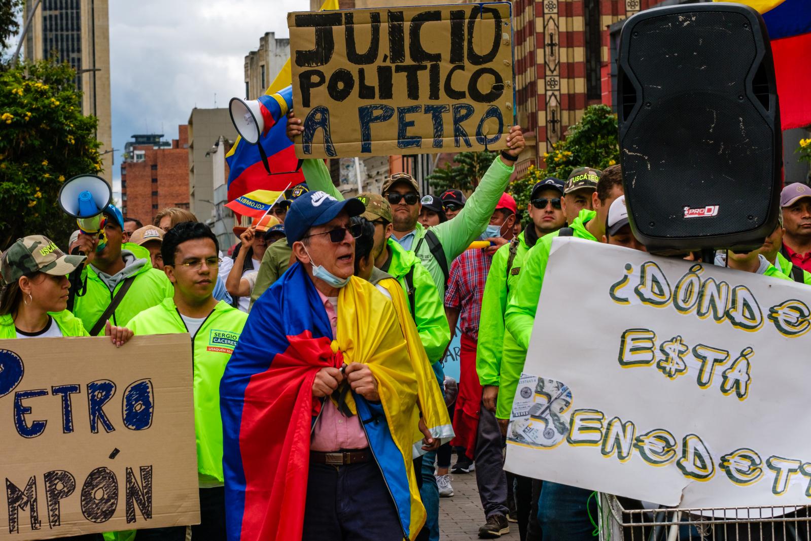A consertive opposition to the ... destitution. Bogota, Colombia.