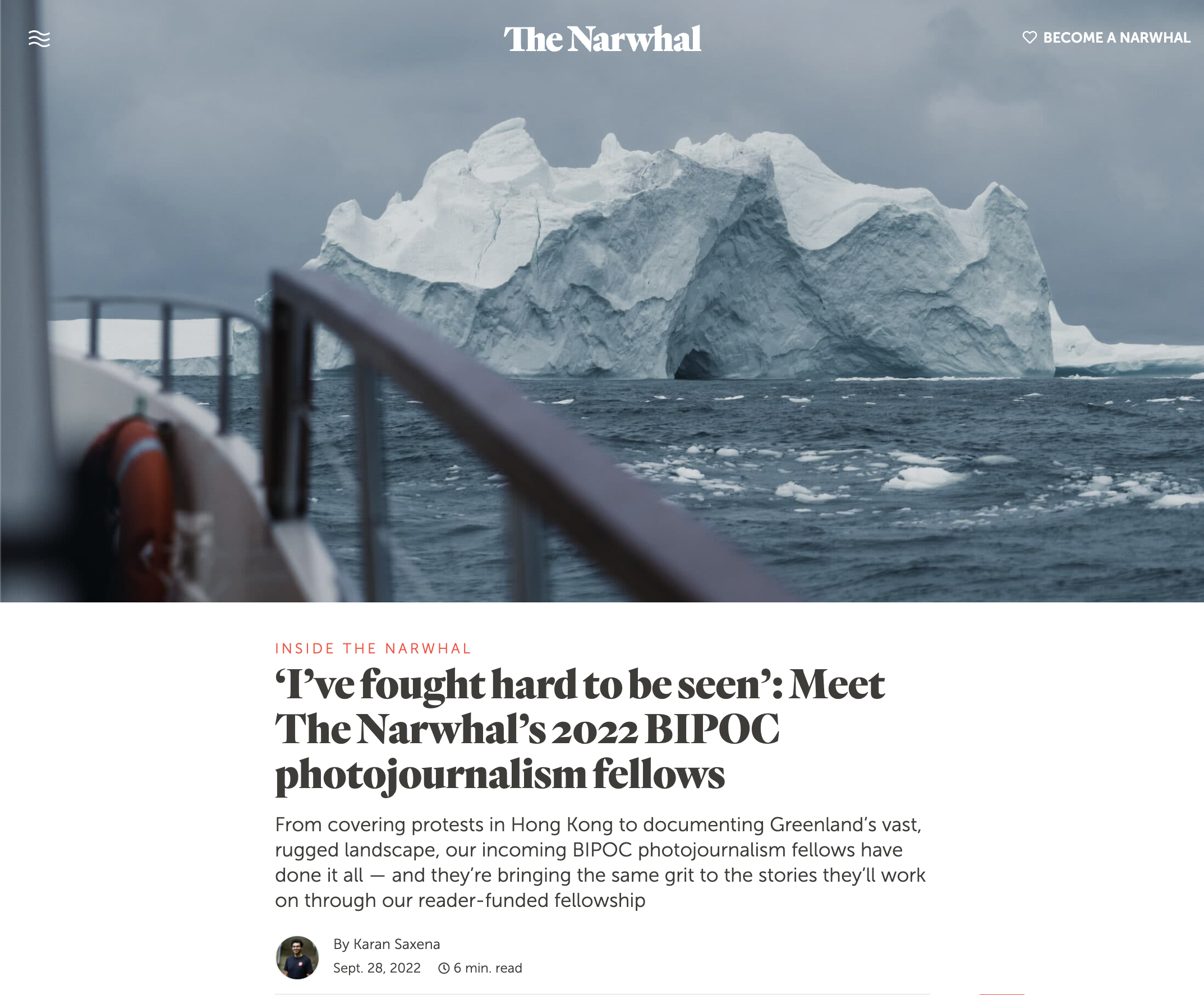 ‘I’ve fought hard to be seen’: Meet The Narwhal’s 2022 BIPOC photojournalism fellows