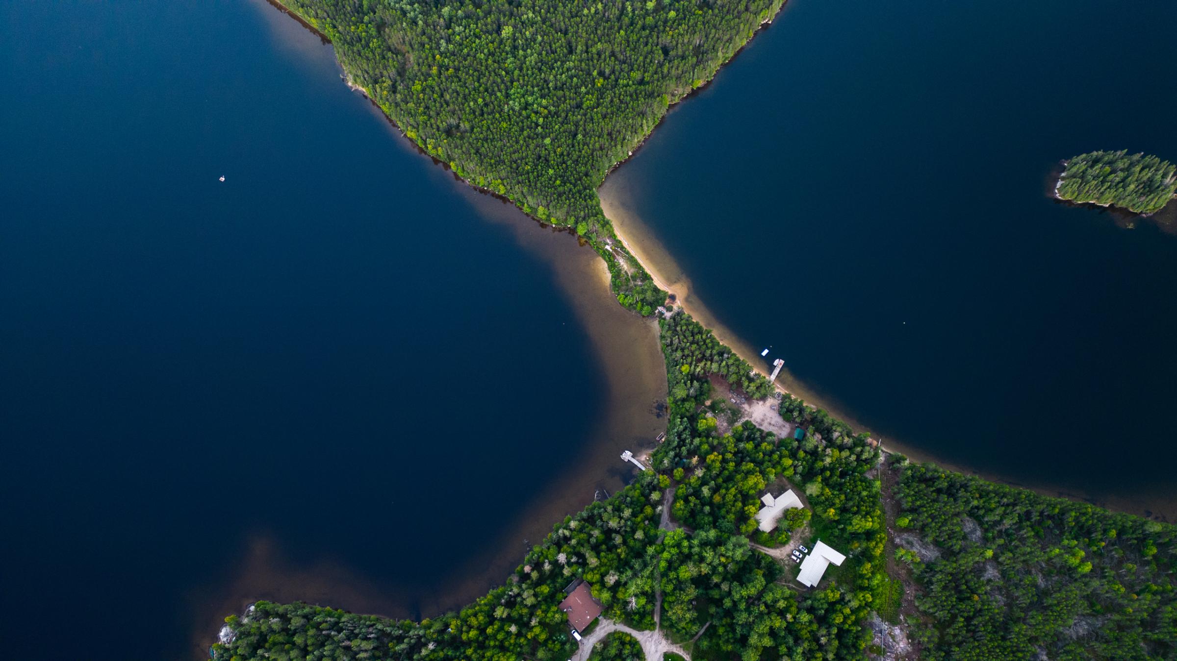 [The Narwhal] Experimental Lakes Area - Aerial view of the Institute for International...