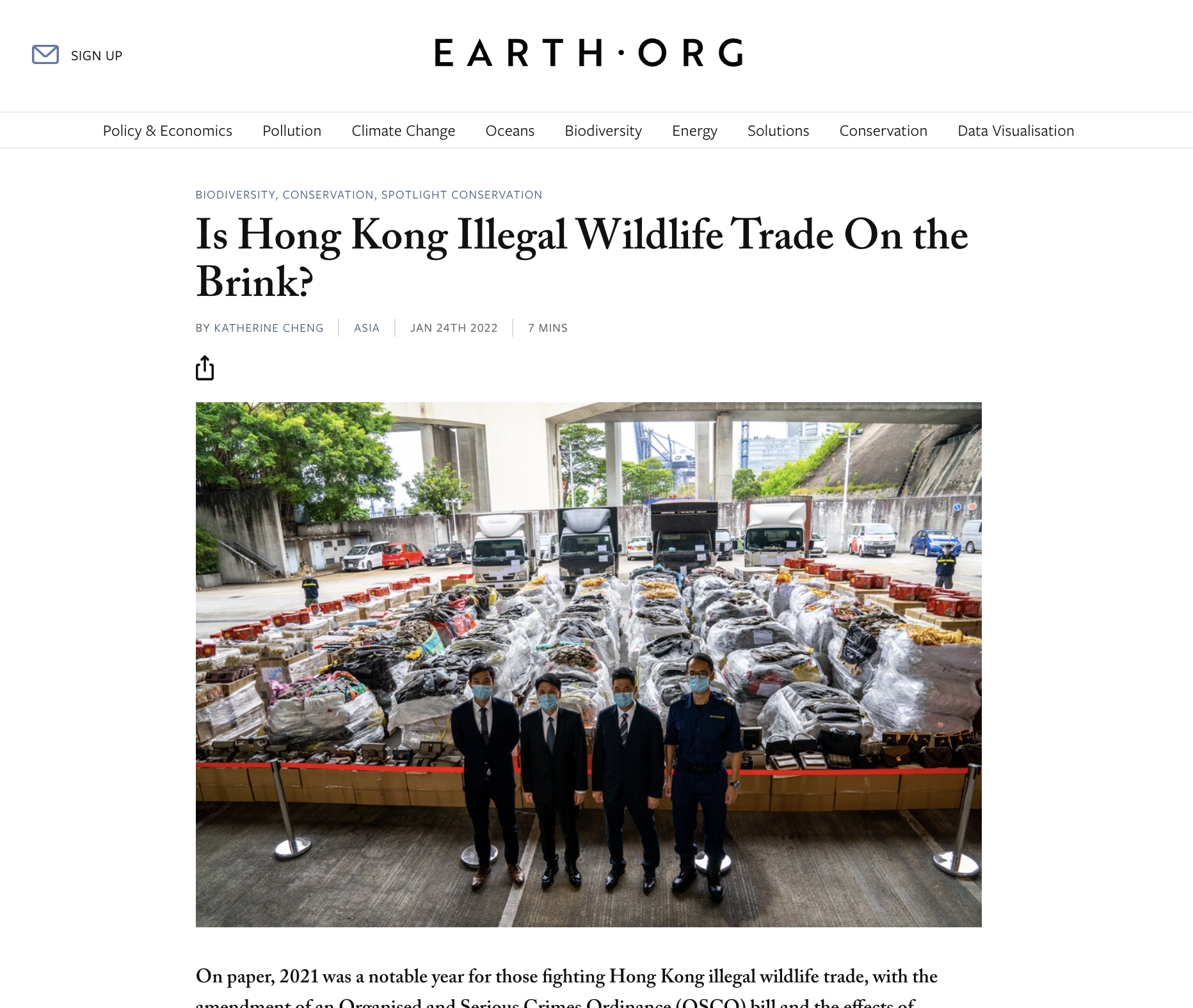 Is Hong Kong Wildlife Trafficking on the Brink?