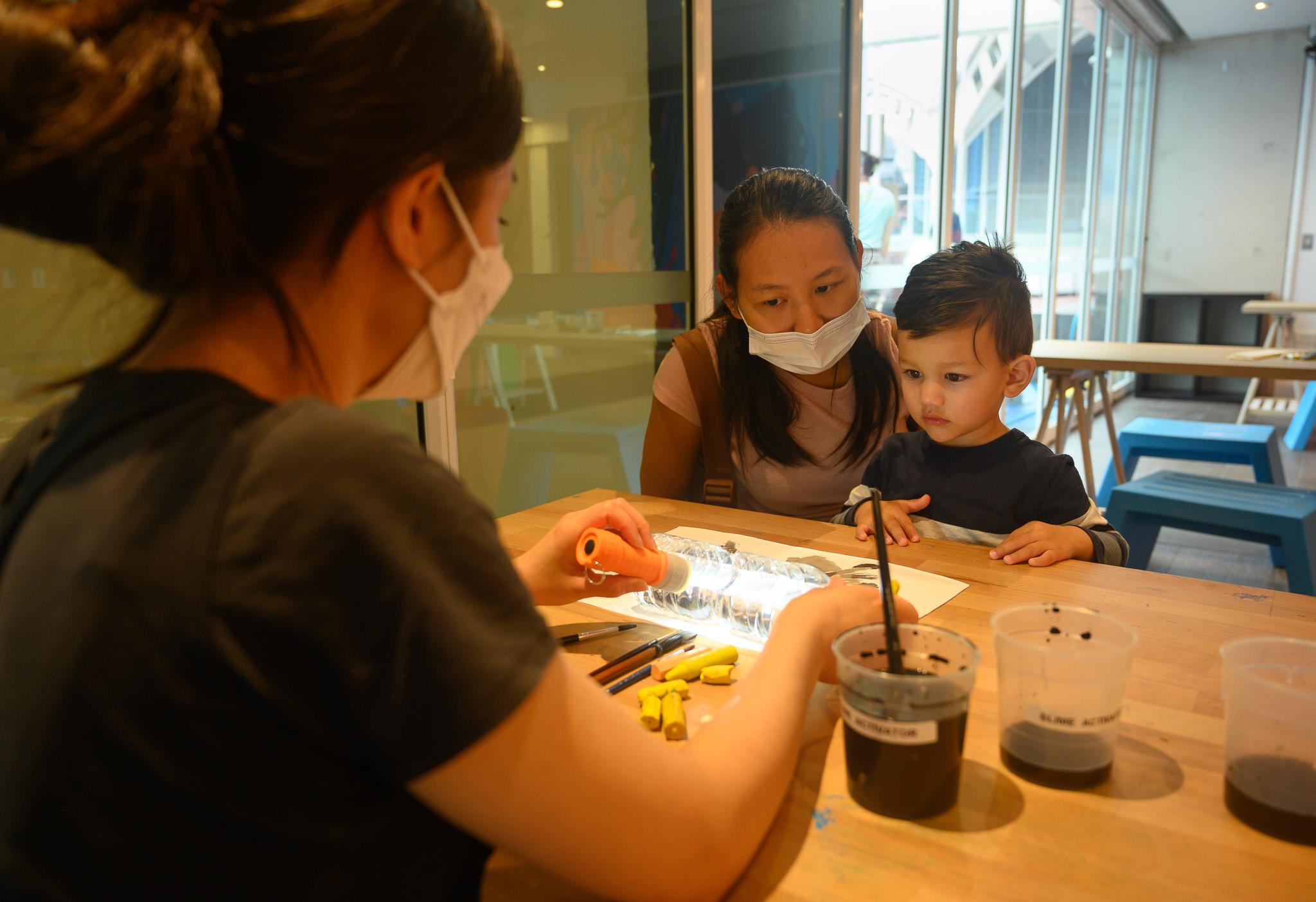 Events  - 4A Kids arts workshop with Cindy Yuen-Zhe Chen, painting...