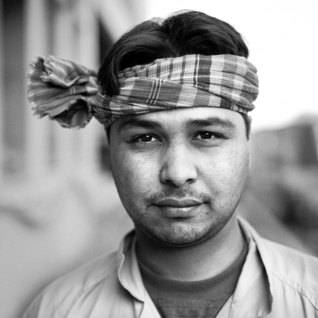  A construction worker from India. 
