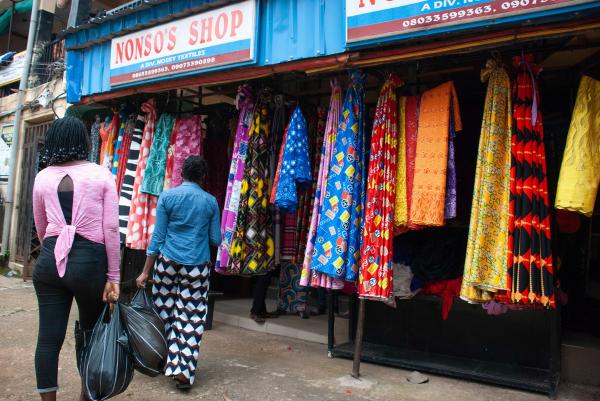 Image from Fashioning a Business -  Colorful fabrics stores are one of the many stops...