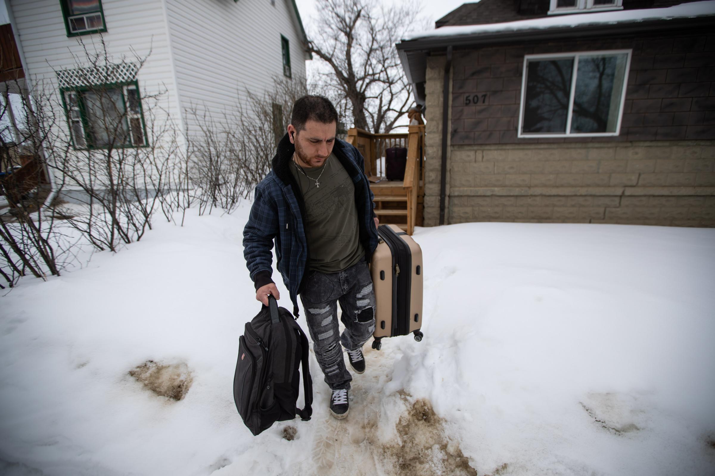 From Brandon to Ukraine - Vartan Davtian, a Ukranian-Canadian, carries some of his...