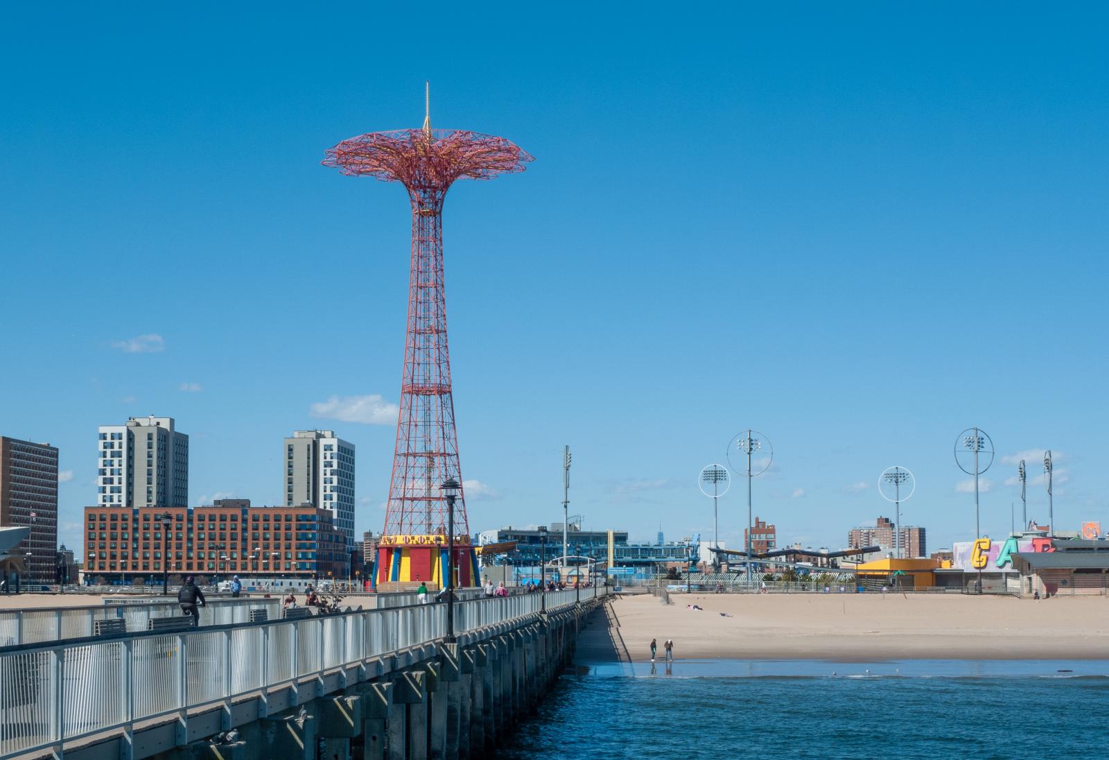 Parachute Jump From The Pier | Buy this image