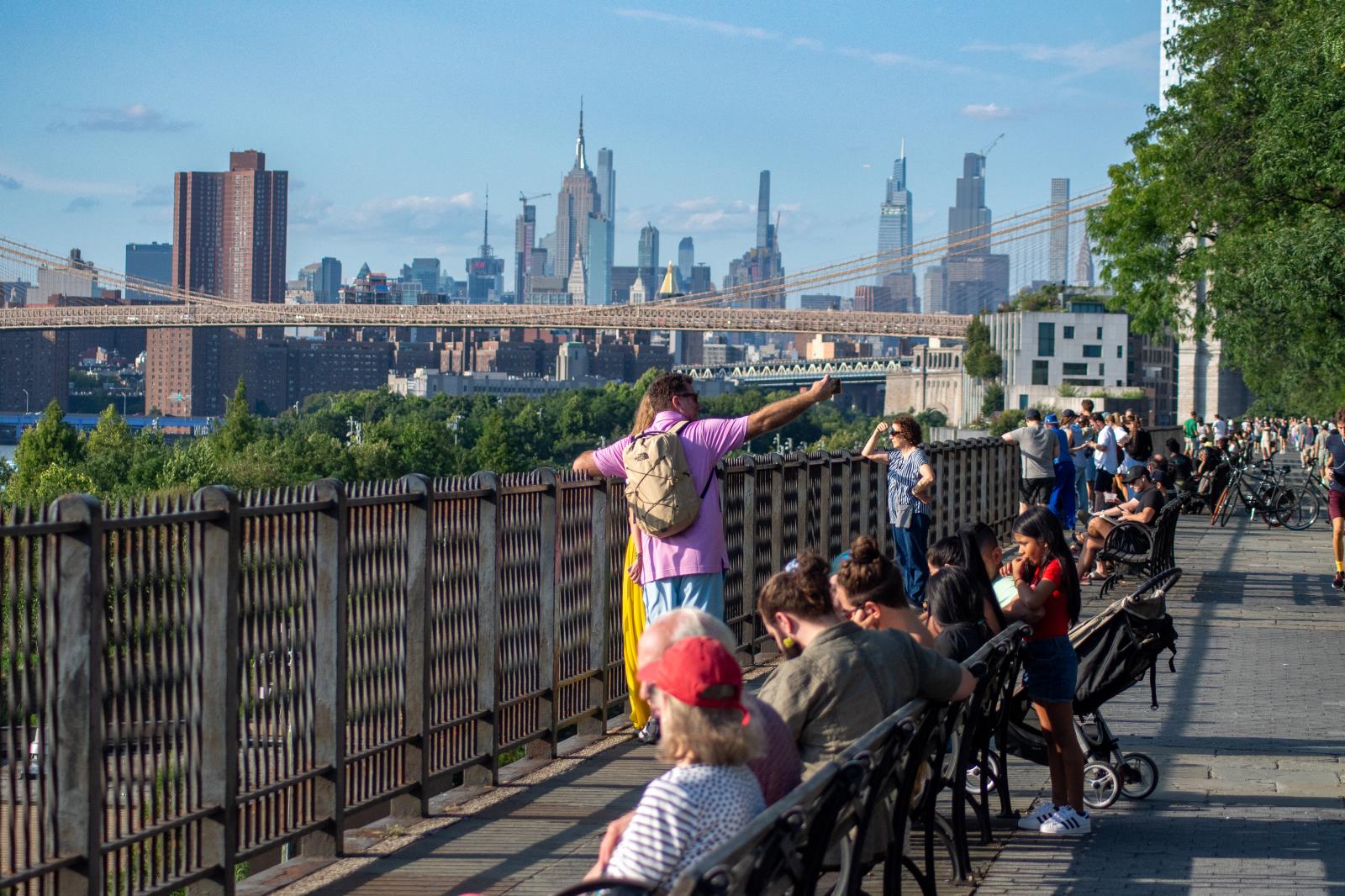 Tourists On Promenade