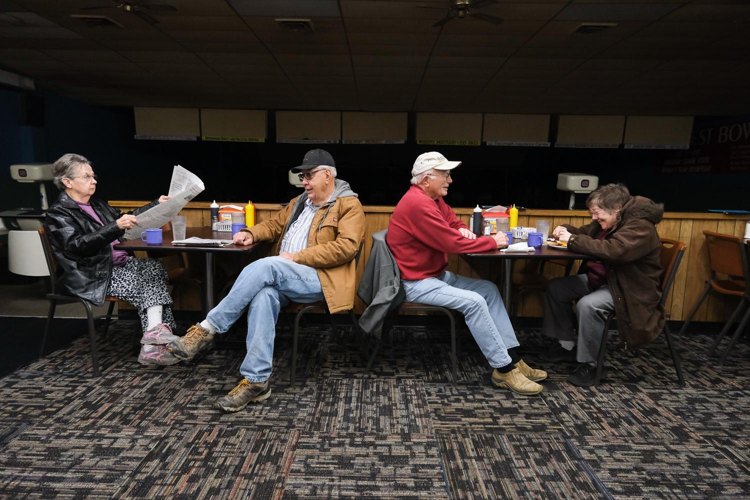 The New York Times - Local residents enjoy breakfast at Harvest Bowl in...