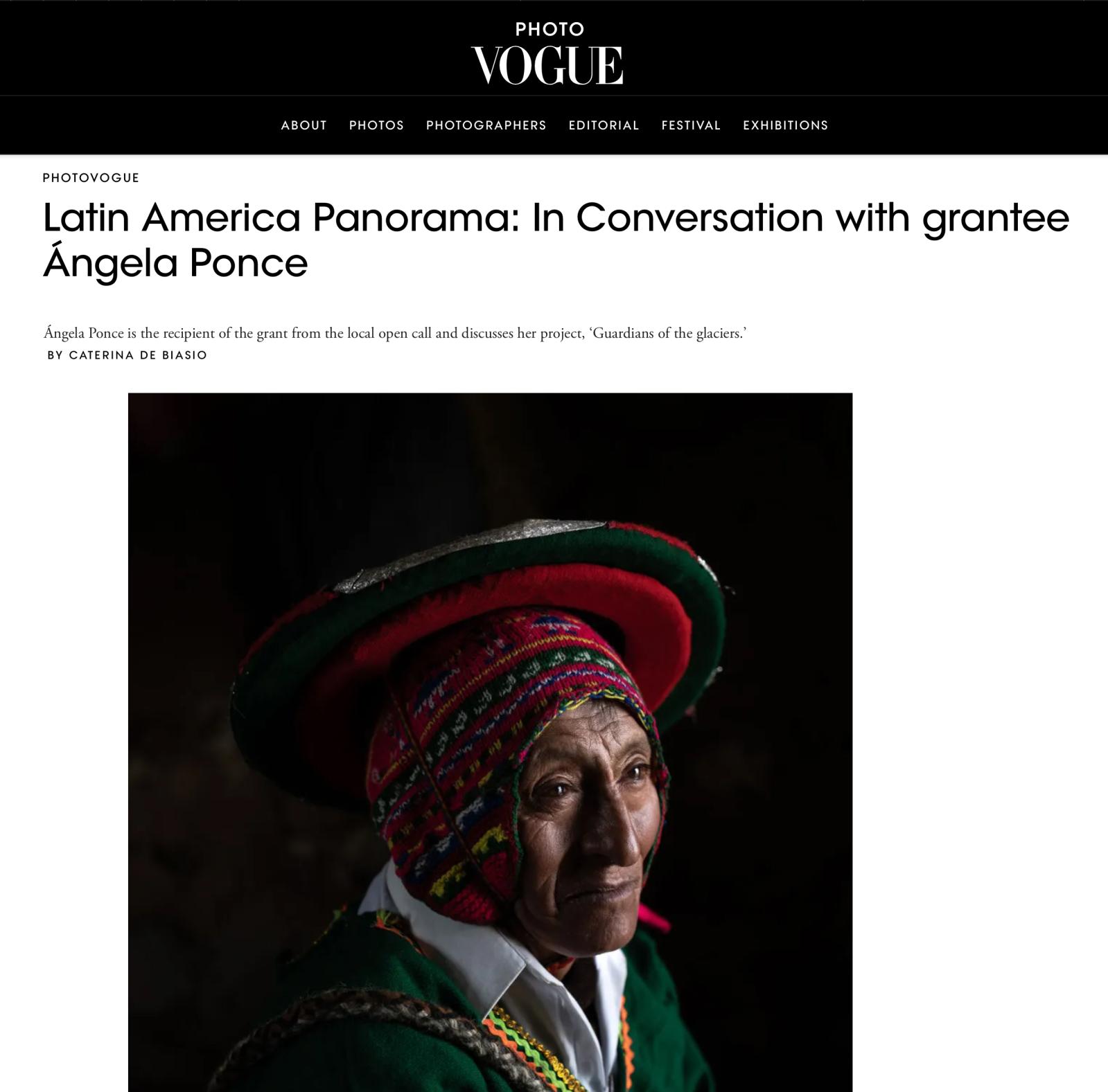 Angela Ponce, recipient of the PhotoVogue Festival Grant