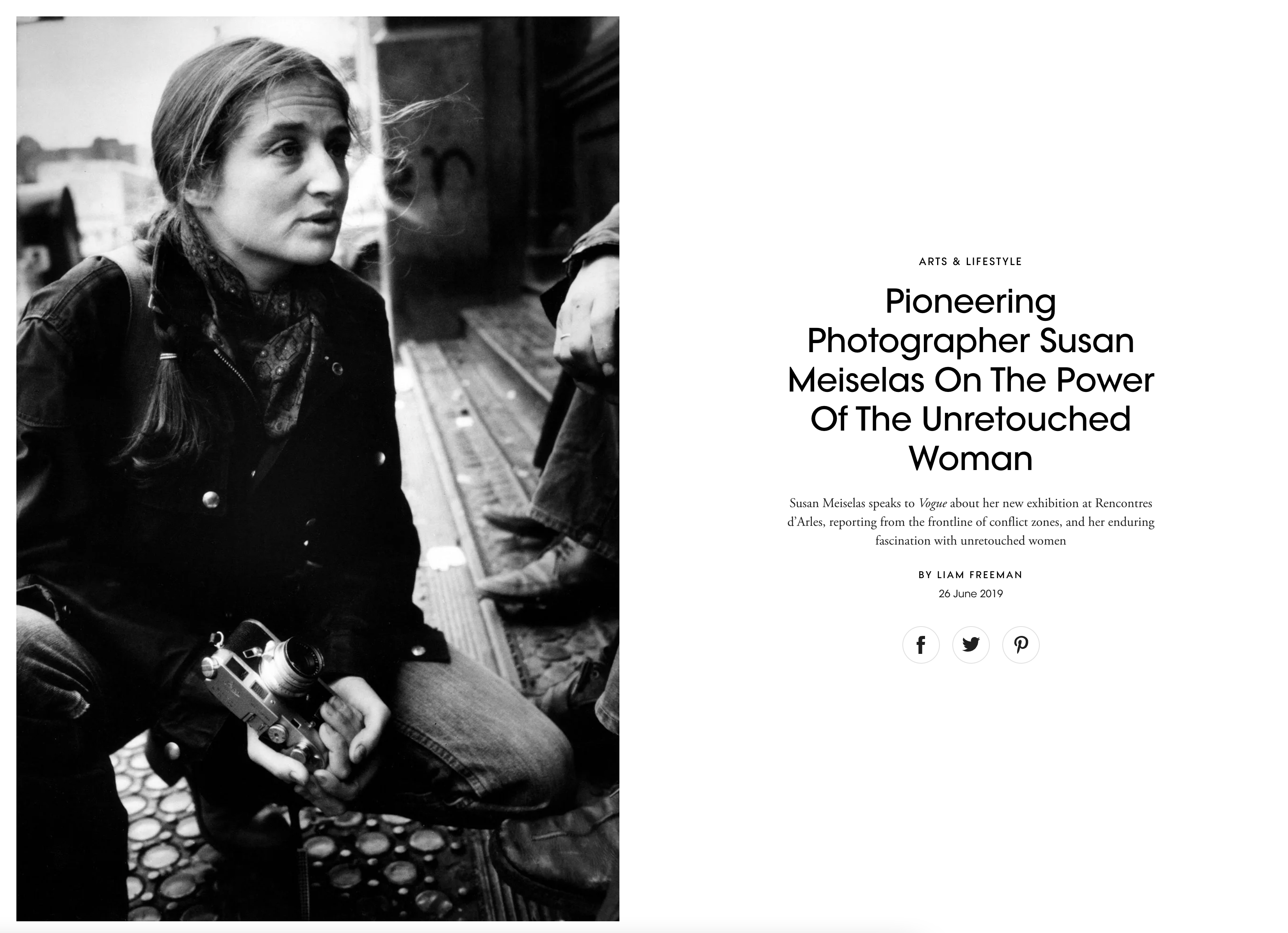 Thumbnail of Vogue UK: Pioneering Photographer Susan Meiselas On The Power Of The Unretouched Woman