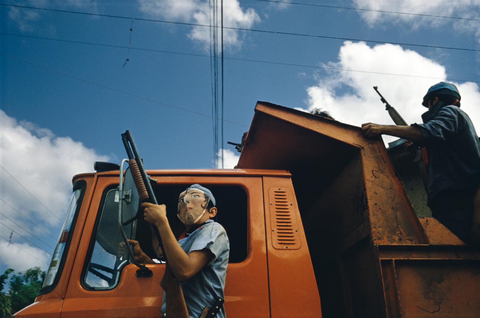 NICARAGUA. Masaya. Seizing government construction truck. 1978.