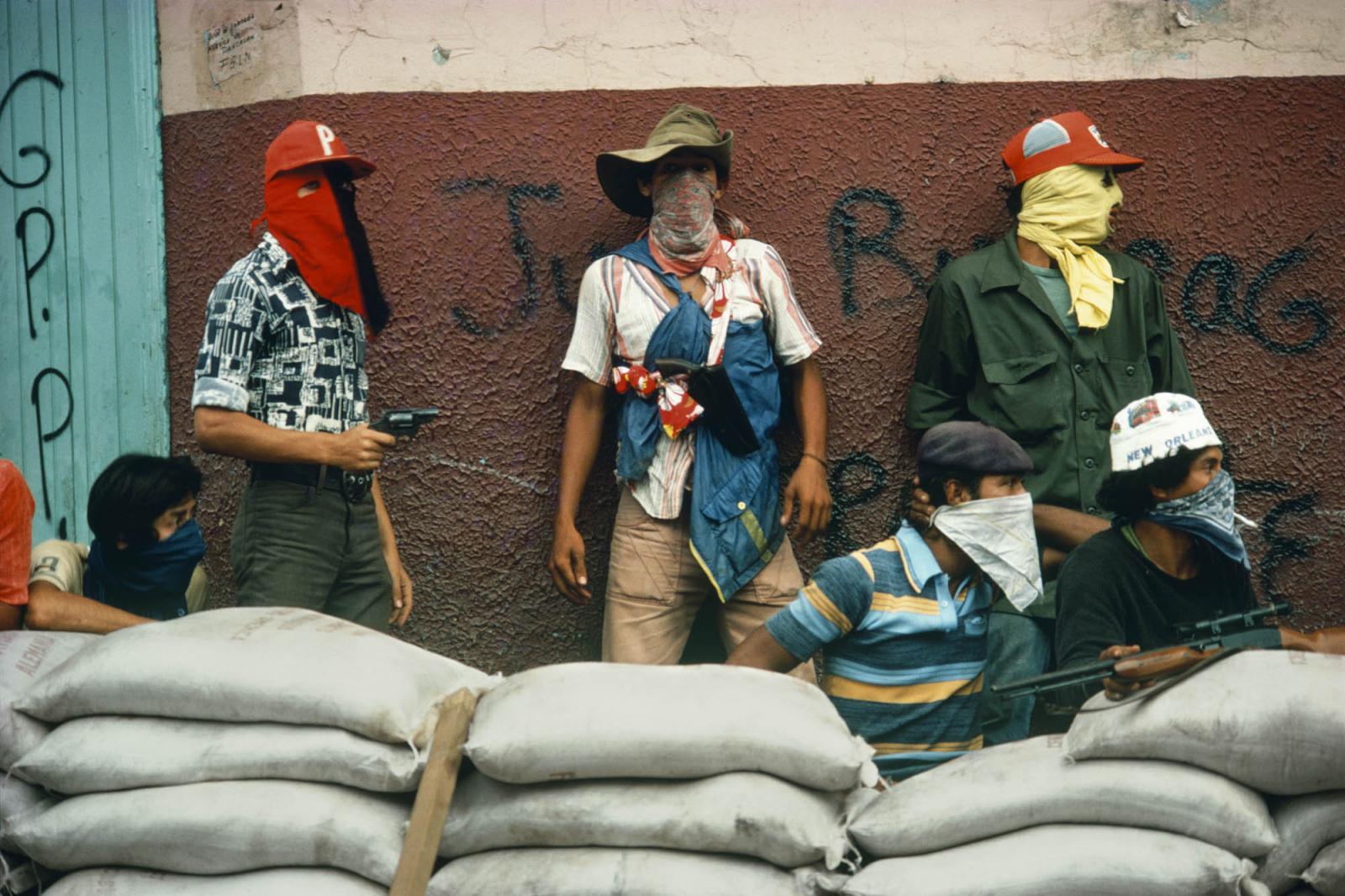 NICARAGUA. Matagalpa. Muchachos...ck by the National Guard. 1978.