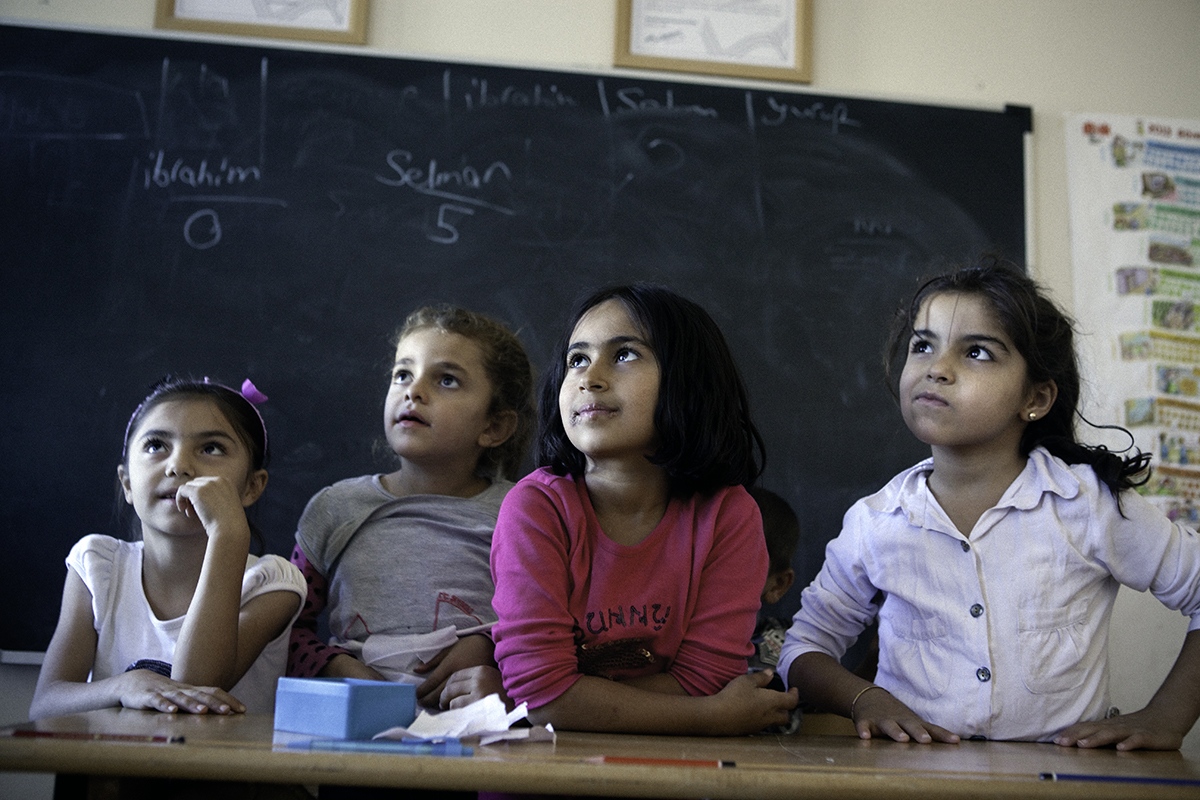 Kurdish Women: Inside, Outside -  Primary School students attends classes in a. The rate...