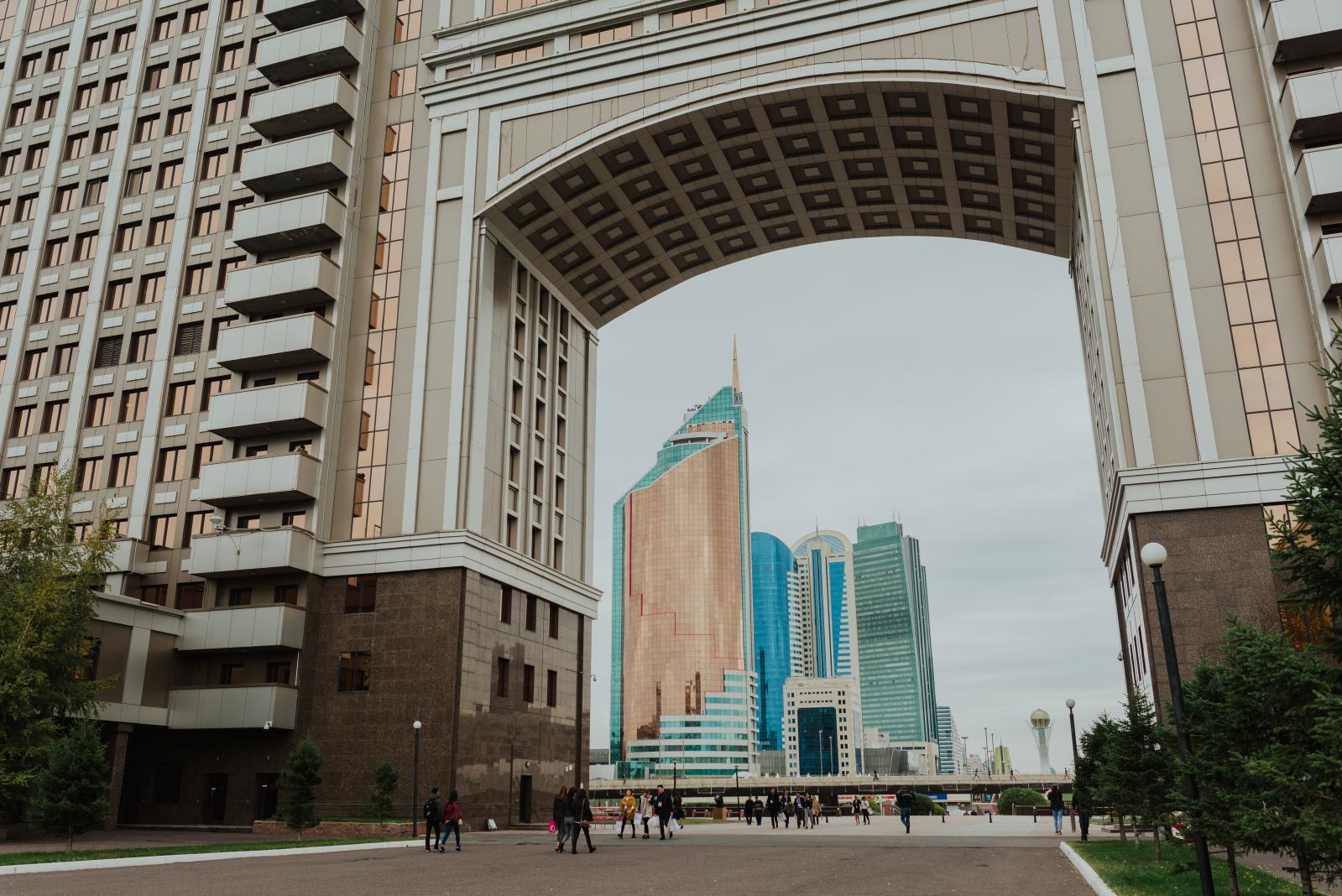Architectural view of Nur-Sultan, Kazakhstan, in 2018.